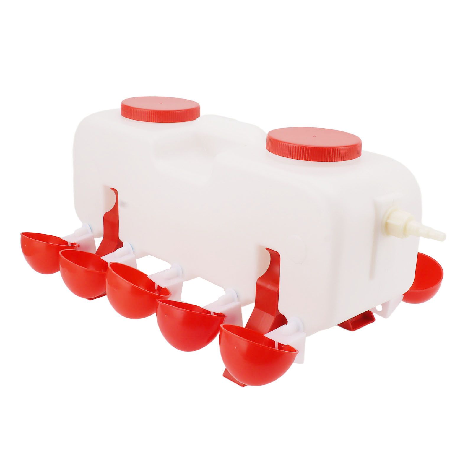 Automatic Chicken Waterer 10L Large Poultry Drinking Cups with 10pcs Bowls for Duck Goose - Image 2
