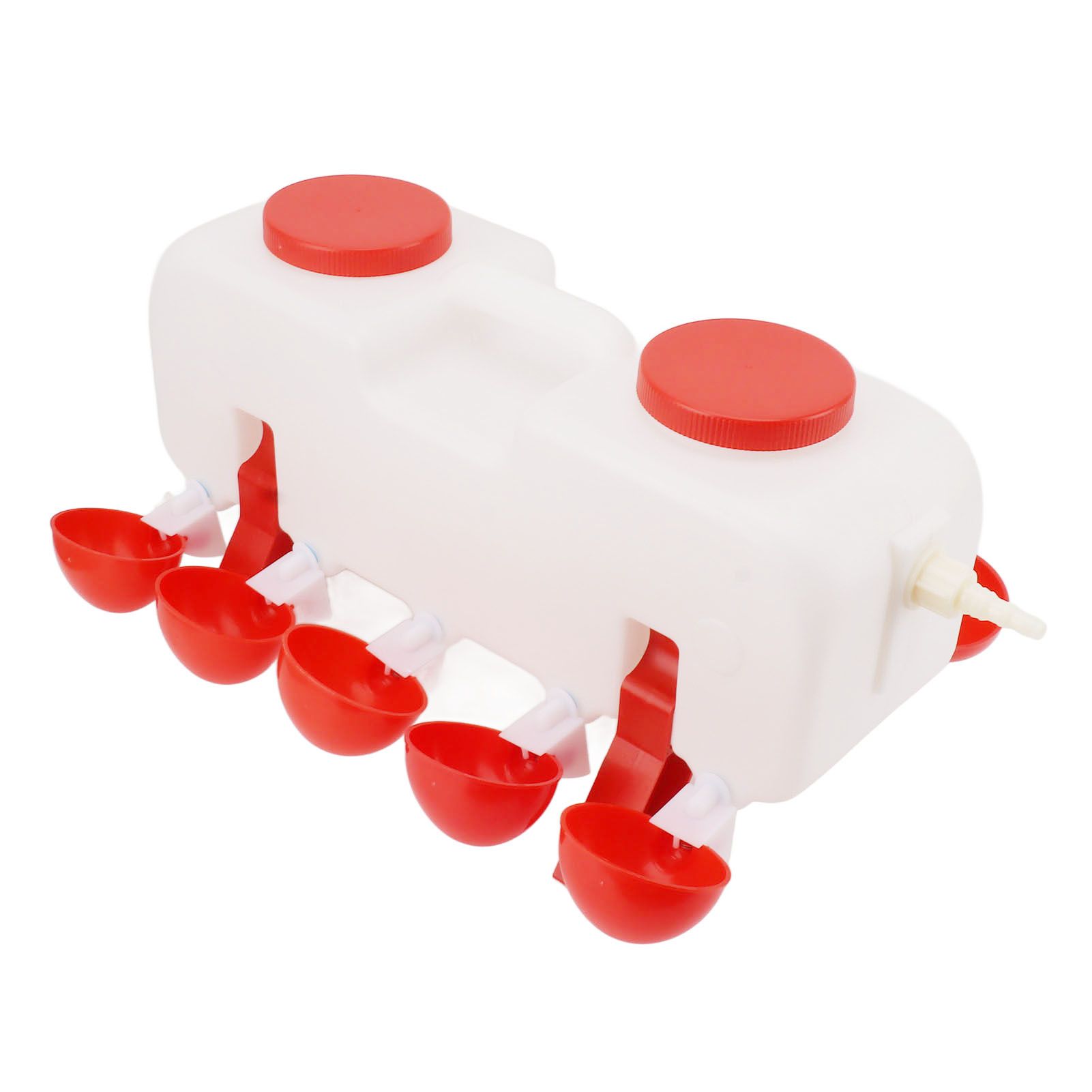 Automatic Chicken Waterer 10L Large Poultry Drinking Cups with 10pcs Bowls for Duck Goose - Image 5