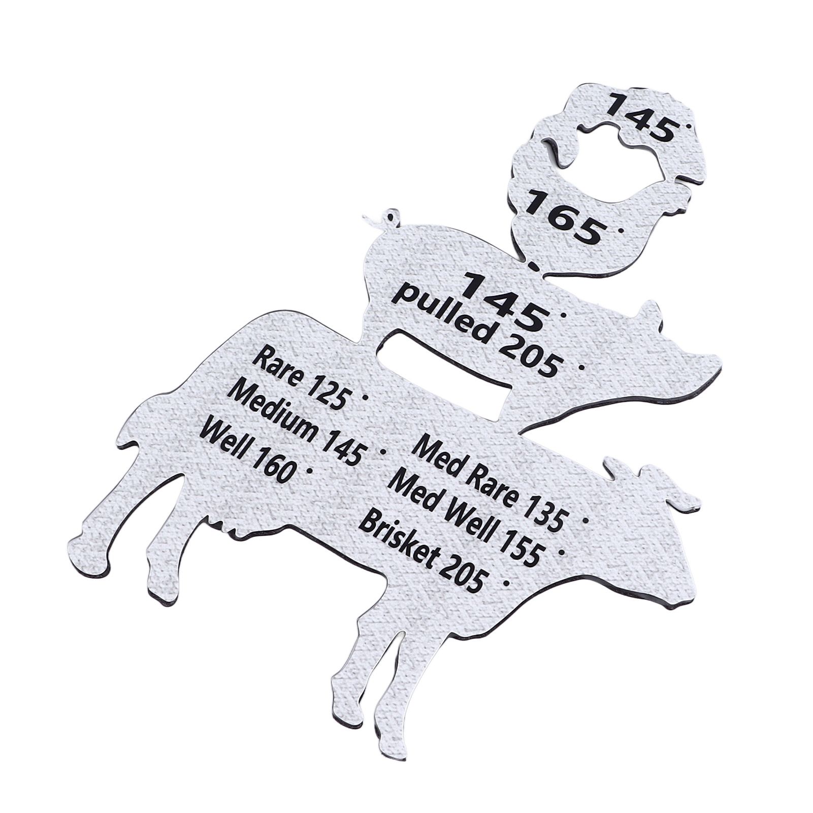 Meat Temperature Magnet Animal Internal Temperature Guide Acrylic Beef Pork Chicken Fish Grill Accessory for BBQ Cooking - Image 2