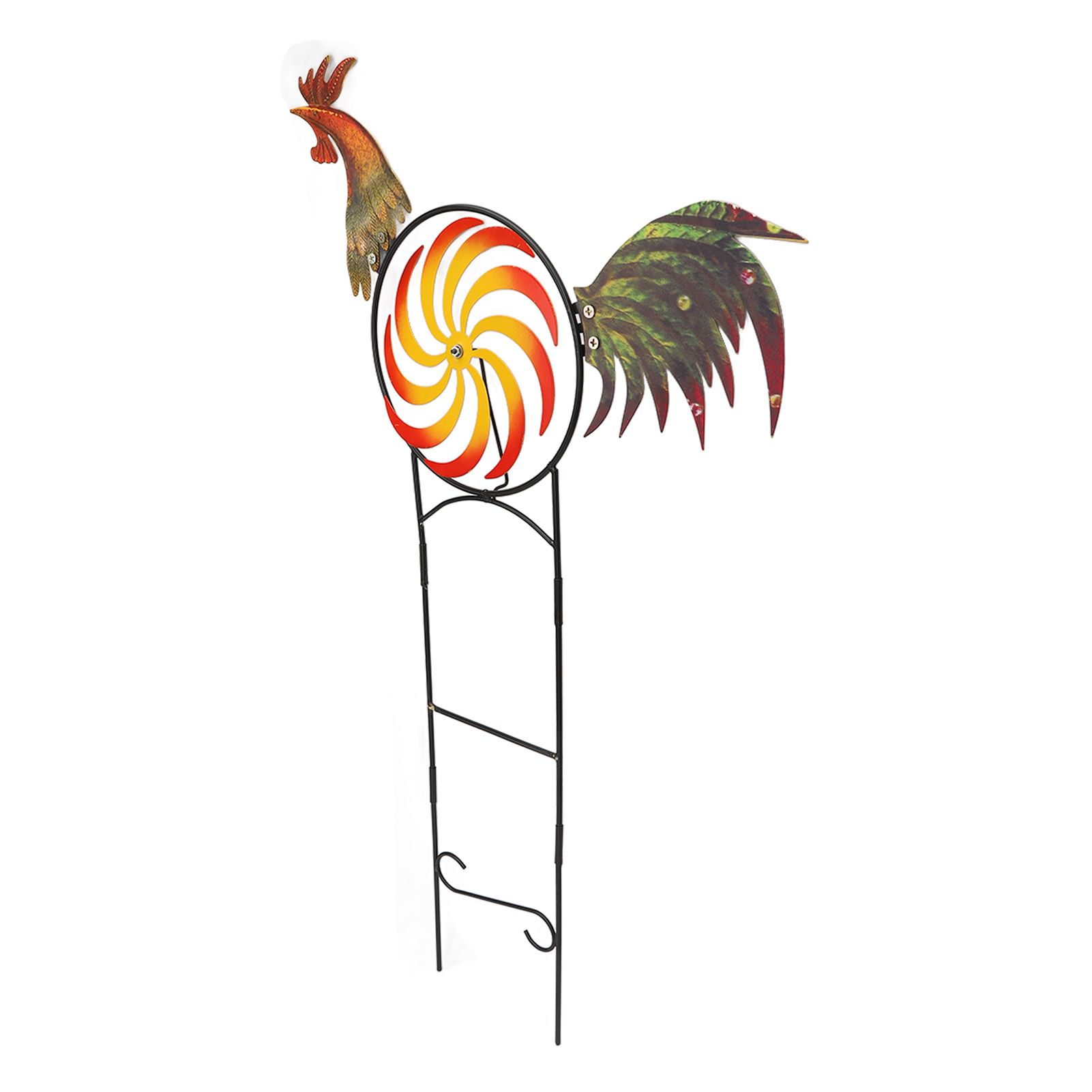 Rooster Wind Spinner Metal Iron Windmill Decorative Cock Wind Sculpture for Outdoor Farm Lawn Yard Patio Garden Ornaments - Image 2