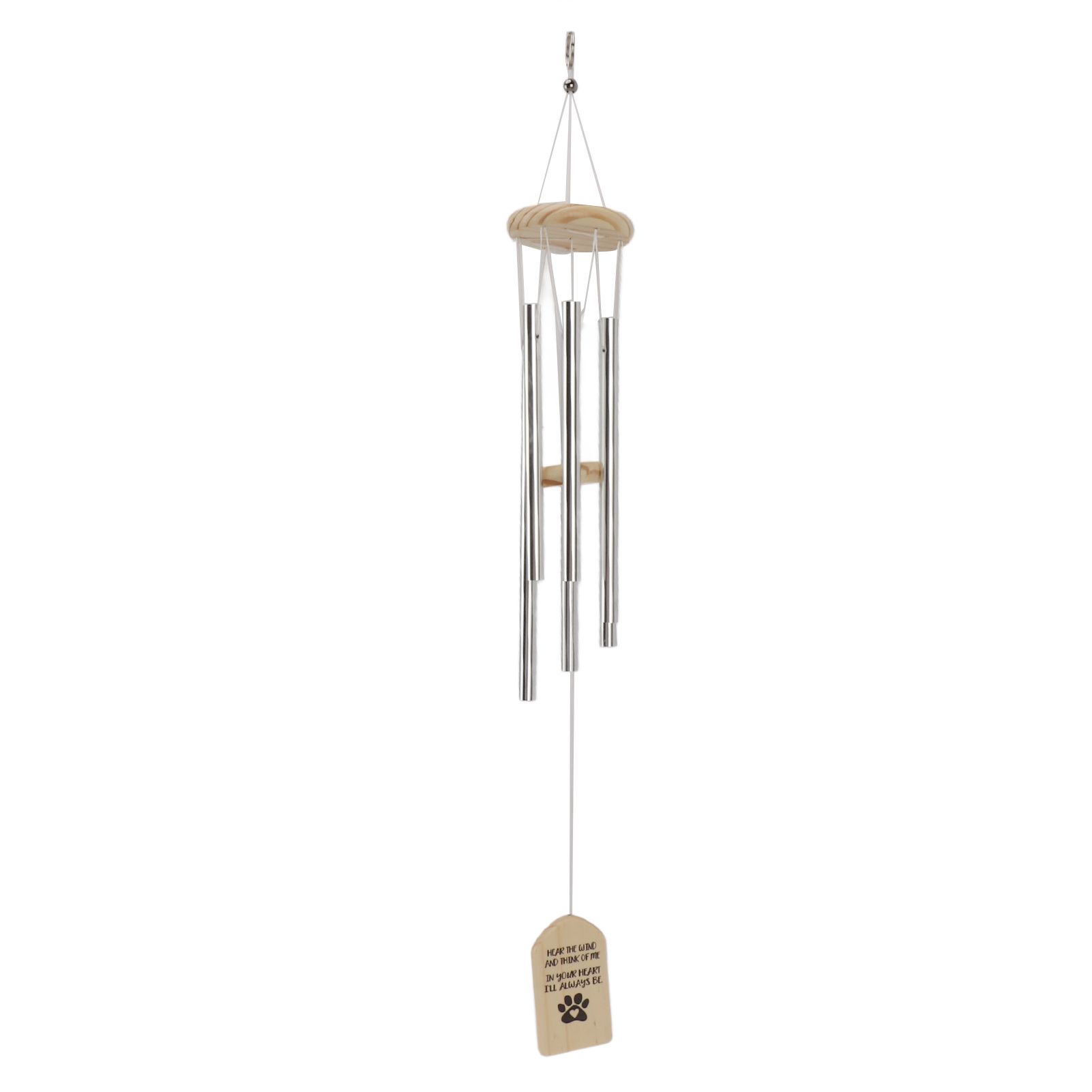 Pet Memorial Wind Chimes Wooden Outdoor Sympathy Wind Chimes Dog Memorial Remembrance Gifts with Thickened Aluminum Tubes for Home Garden Decor - Image 1
