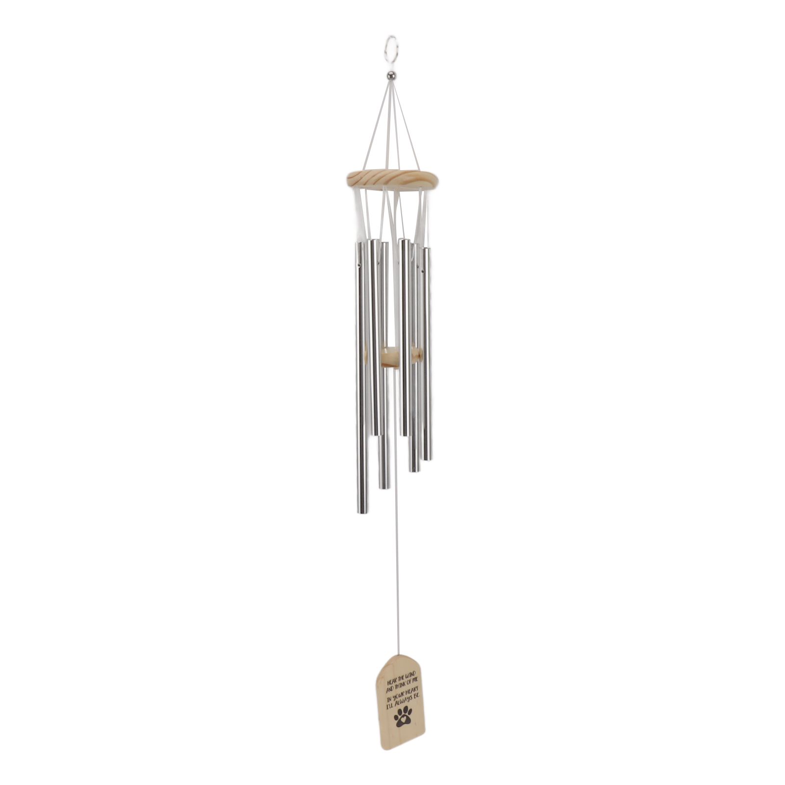 Pet Memorial Wind Chimes Wooden Outdoor Sympathy Wind Chimes Dog Memorial Remembrance Gifts with Thickened Aluminum Tubes for Home Garden Decor - Image 2