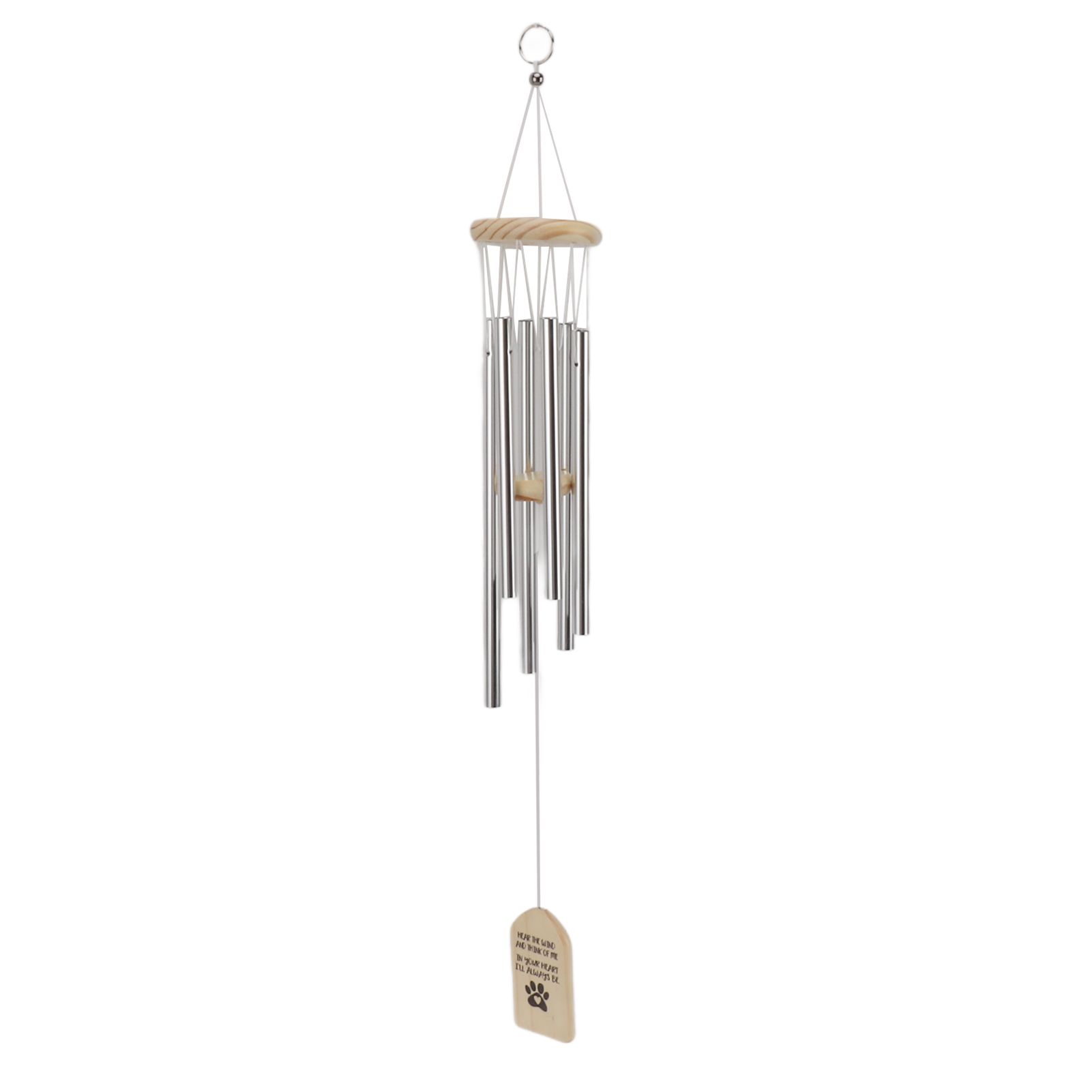 Pet Memorial Wind Chimes Wooden Outdoor Sympathy Wind Chimes Dog Memorial Remembrance Gifts with Thickened Aluminum Tubes for Home Garden Decor - Image 3