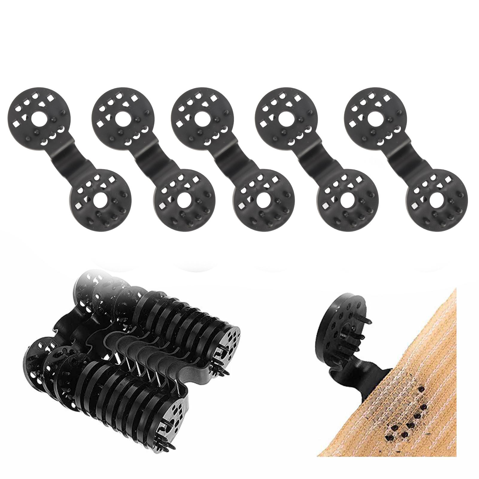 50 Pcs Shade Cloth Plastic Clips Round Sunshade Net Fixing Clip for Garden Netting Anti Bird Netting - Image 5