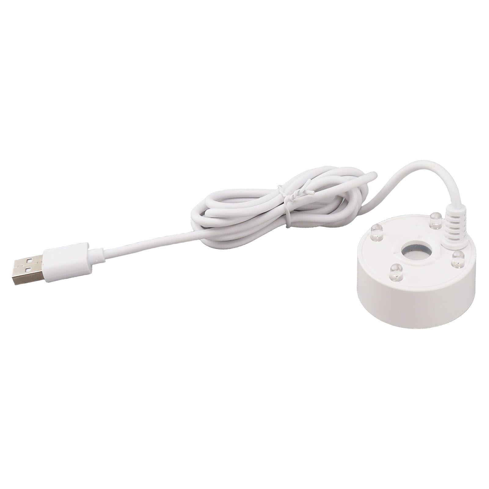 Mist Maker USB Colorful LED Lights 5V Ultra Sound Fountain Atomizer for Pond Rockery Fish Tank Sink White - Image 2
