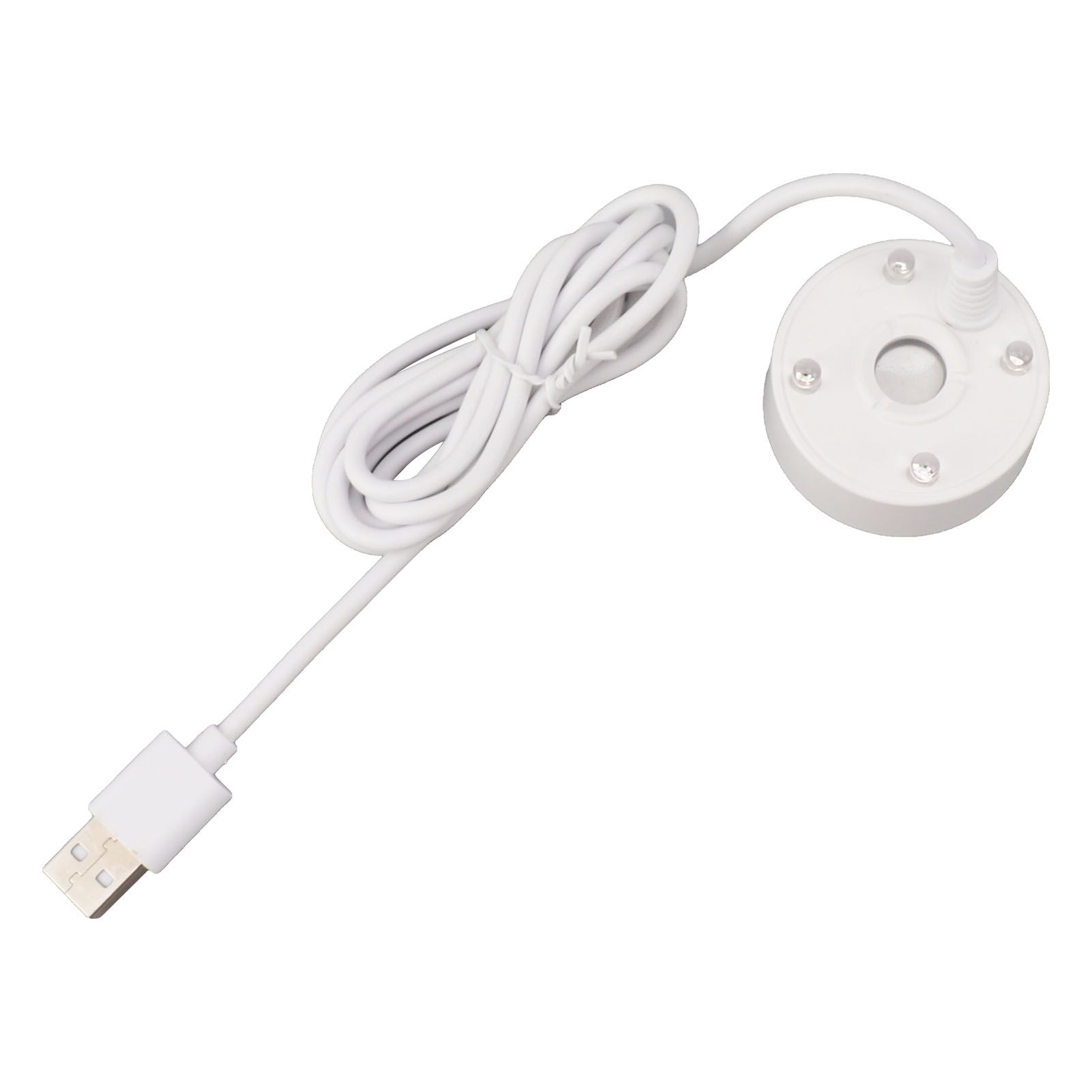 Mist Maker USB Colorful LED Lights 5V Ultra Sound Fountain Atomizer for Pond Rockery Fish Tank Sink White - Image 3