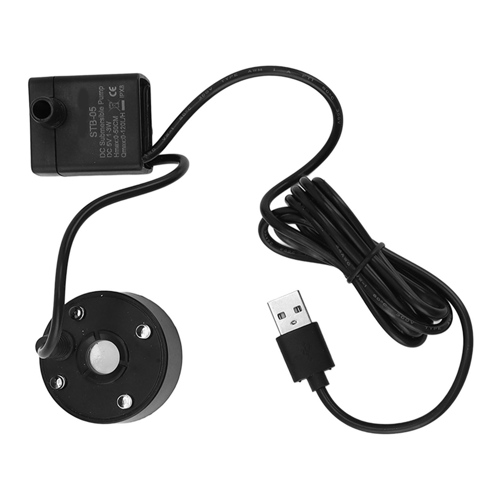 Mist Maker USB Fog Maker with Pump LED Colorful Lighting Fountain Atomizer Humidifier 5V Fog Machine for Pond Garden Office Black - Image 7