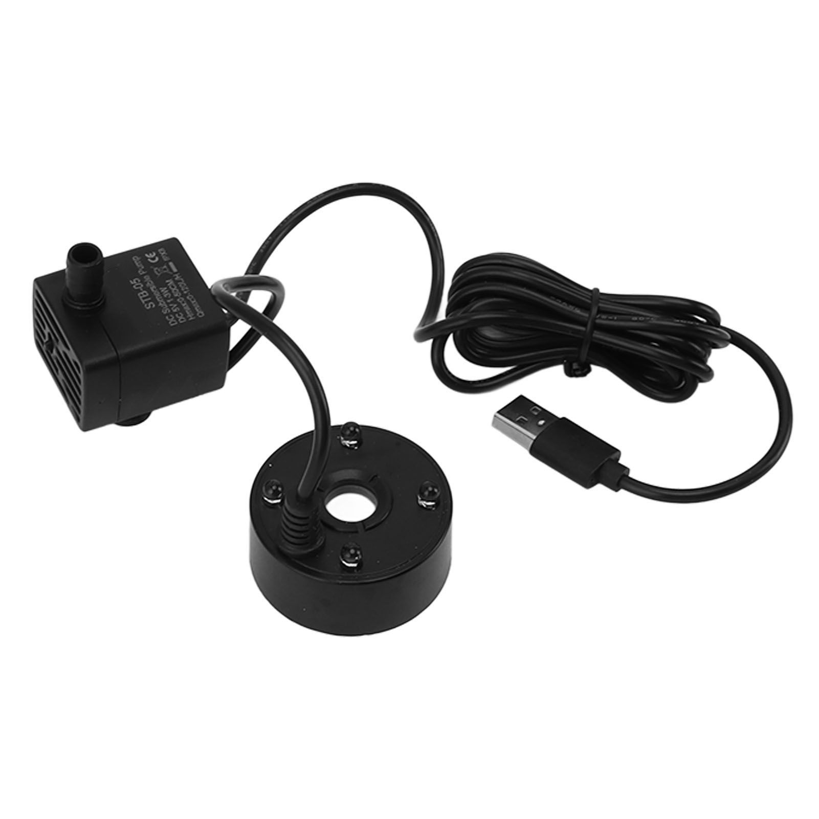 Mist Maker USB Fog Maker with Pump LED Colorful Lighting Fountain Atomizer Humidifier 5V Fog Machine for Pond Garden Office Black - Image 8