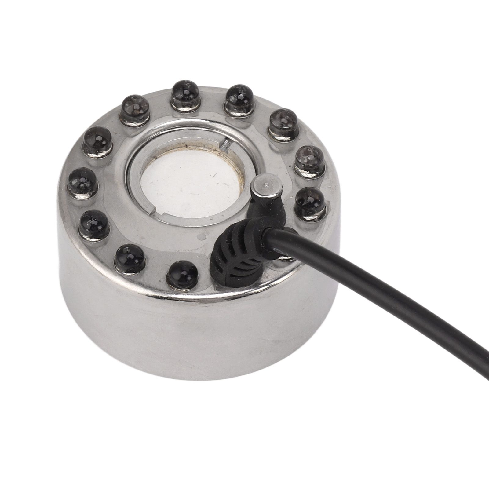 Color 12 LED Mist Maker Fogger Water Fountain Pond Fog Atomizer Humidifier with DC 5V Interface for Water Fountain Pond Rockery Fishtank - Image 2