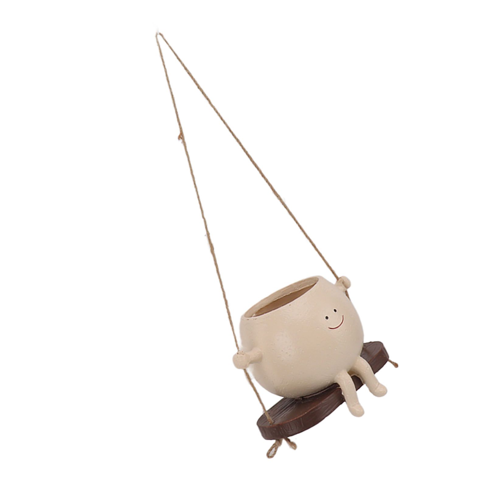 Swing Face Planter Pot Exquisite Lovely Unique Resin Hanging Planter with Rope for Plants Succulent - Image 6