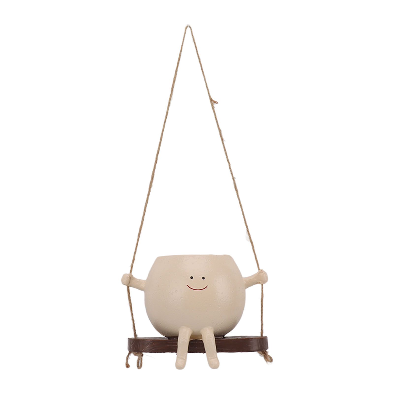Swing Face Planter Pot Exquisite Lovely Unique Resin Hanging Planter with Rope for Plants Succulent - Image 7