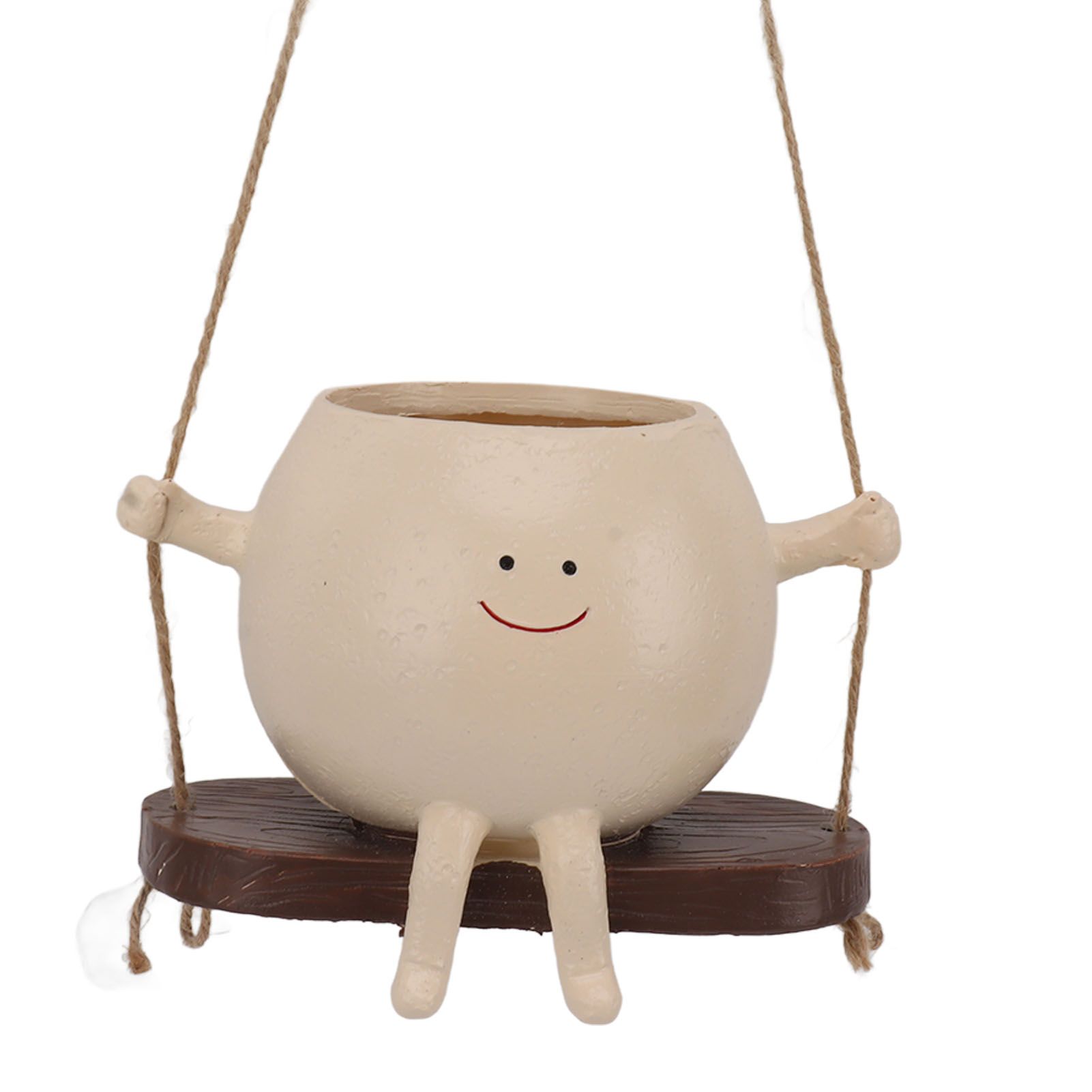 Swing Face Planter Pot Exquisite Lovely Unique Resin Hanging Planter with Rope for Plants Succulent - Image 8
