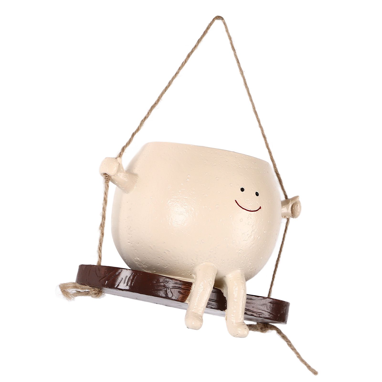 Swing Face Planter Resin Wall Hanging Head Planter Smiling Face Succulent Flower Pot for Indoor Outdoor Decoration - Image 5