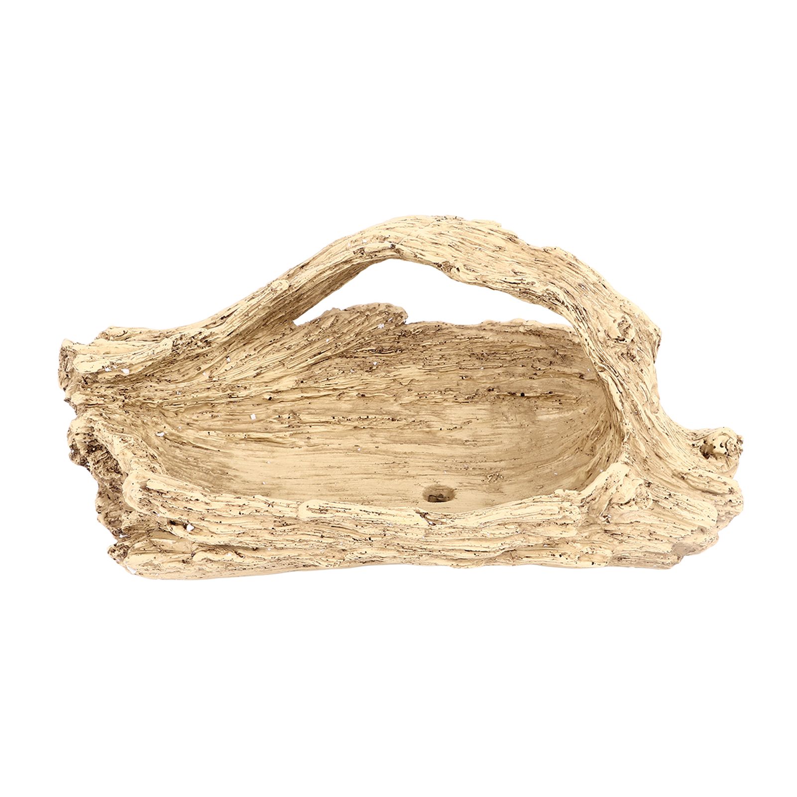 Artificial Driftwood Succulent Planter Faux Wood Resin Succulent Planter for Windowsill Desktop Coffee Table - Image 1