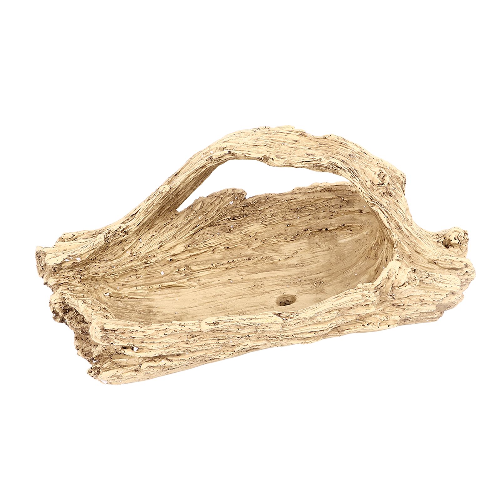 Artificial Driftwood Succulent Planter Faux Wood Resin Succulent Planter for Windowsill Desktop Coffee Table - Image 2