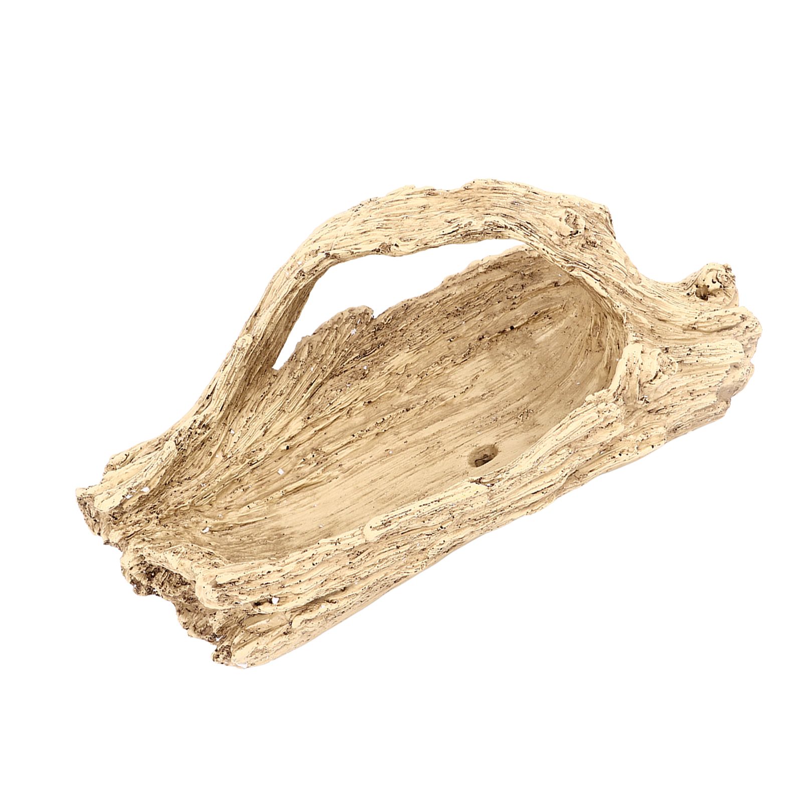 Artificial Driftwood Succulent Planter Faux Wood Resin Succulent Planter for Windowsill Desktop Coffee Table - Image 4