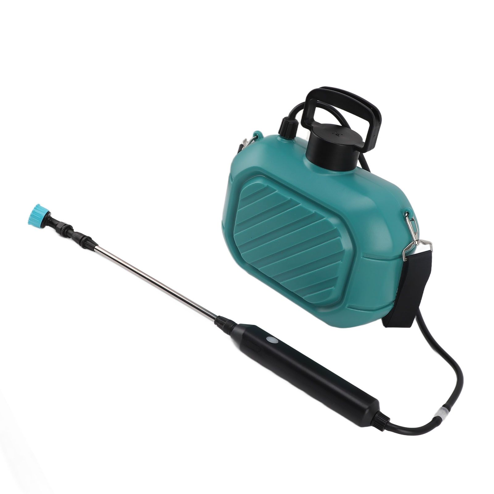 Battery Powered Sprayer 5L Rechargeable Portable Electric Garden Sprayer with Telescopic Wand and Shoulder Strap for Home Lawn Blue - Image 7
