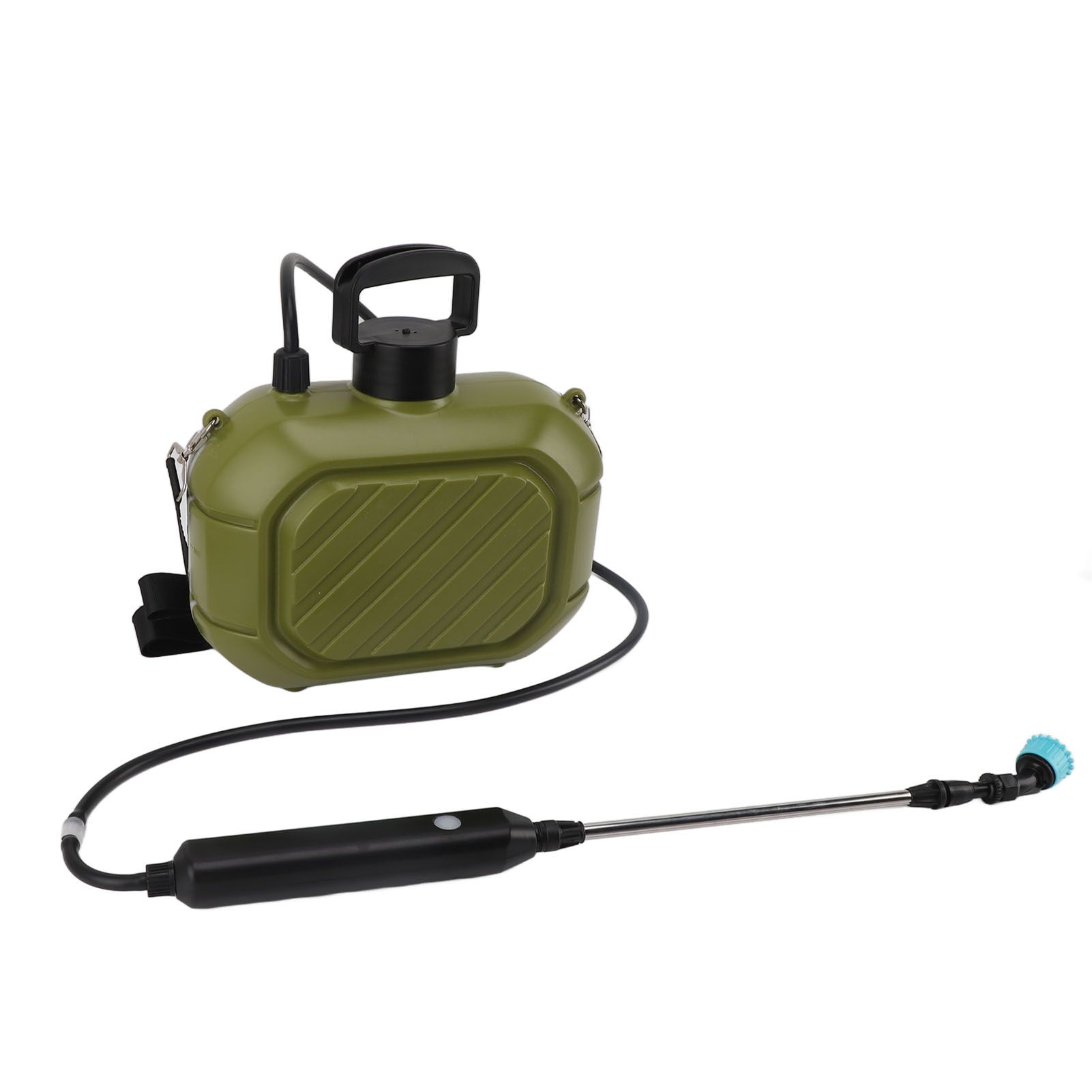Battery Powered Sprayer 5L Rechargeable Portable Electric Garden Sprayer with Telescopic Wand and Shoulder Strap for Home Lawn Green - Image 4