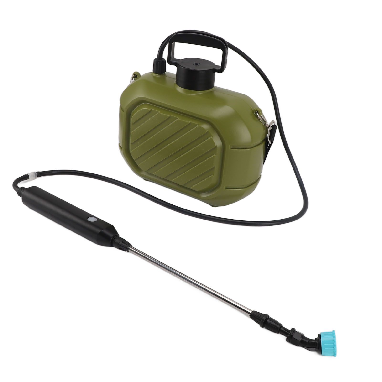 Battery Powered Sprayer 5L Rechargeable Portable Electric Garden Sprayer with Telescopic Wand and Shoulder Strap for Home Lawn Green - Image 5