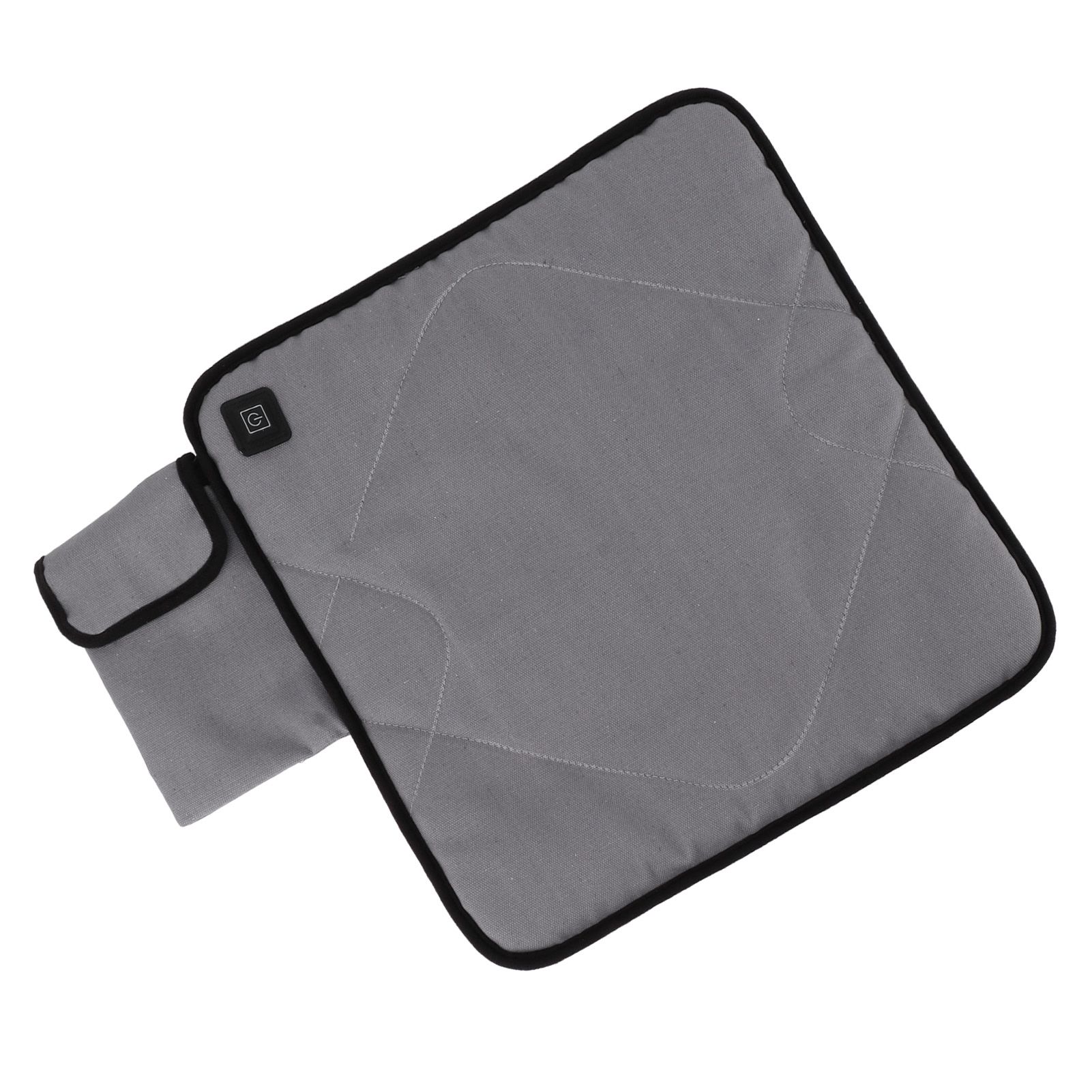Portable Heated Seat Cushion USB Heated Seat Cushion Adjustable Temperature Heated Chair Cushion for Fishing Camping Light Gray - Image 2