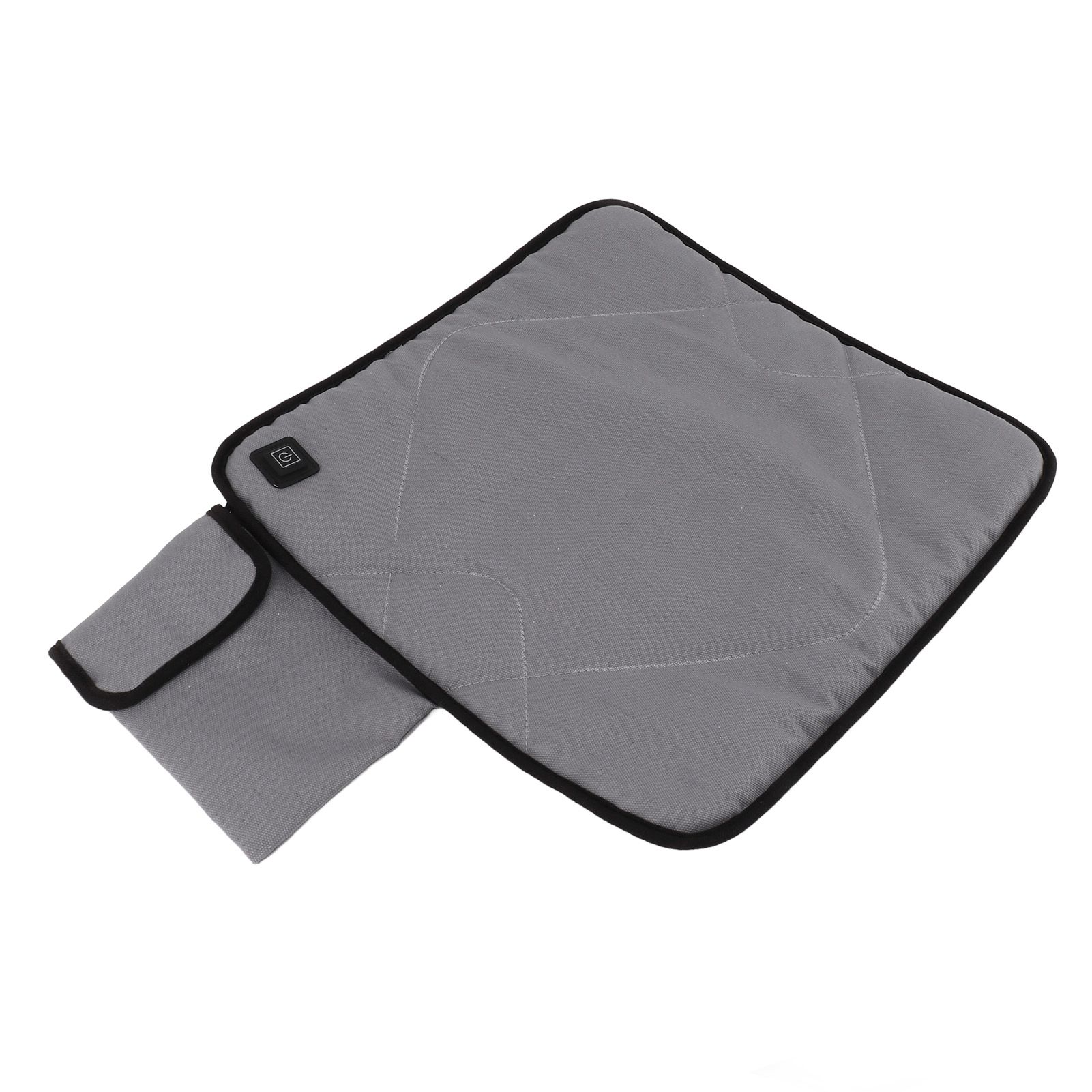 Portable Heated Seat Cushion USB Heated Seat Cushion Adjustable Temperature Heated Chair Cushion for Fishing Camping Light Gray - Image 4