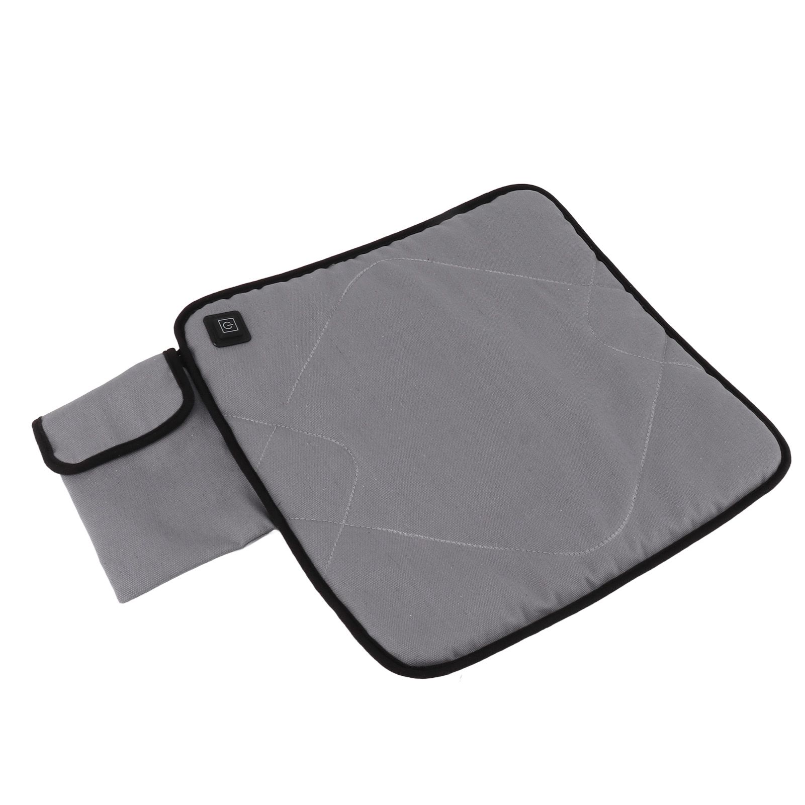 Portable Heated Seat Cushion USB Heated Seat Cushion Adjustable Temperature Heated Chair Cushion for Fishing Camping Light Gray - Image 6