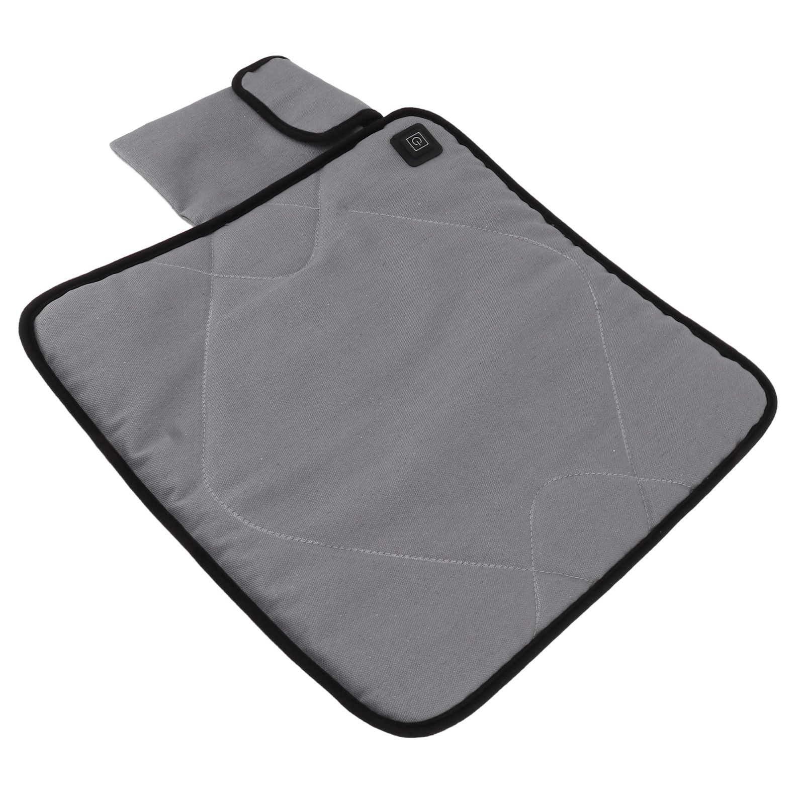 Portable Heated Seat Cushion USB Heated Seat Cushion Adjustable Temperature Heated Chair Cushion for Fishing Camping Light Gray - Image 7