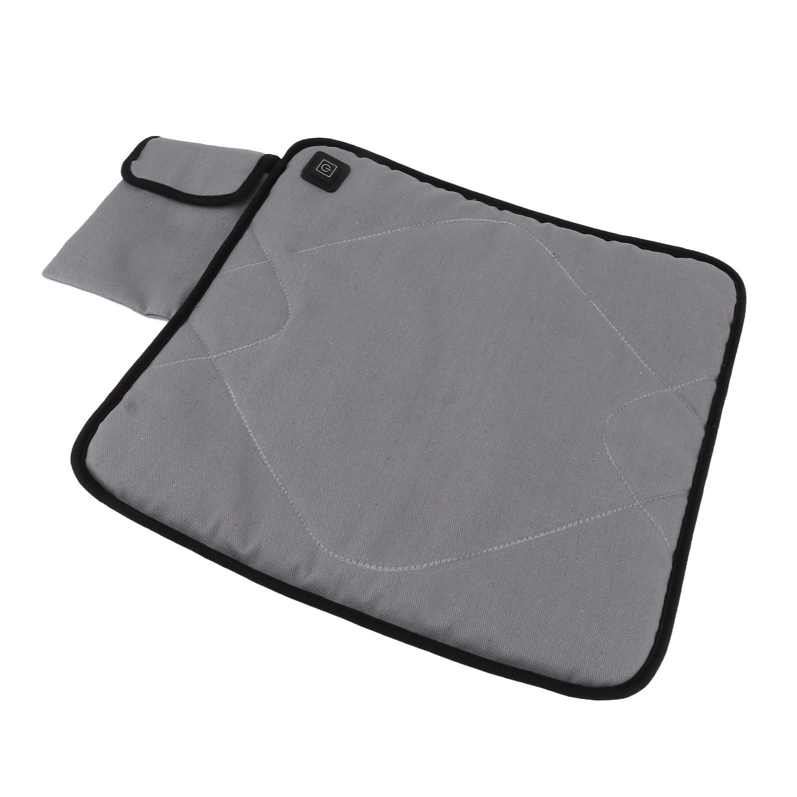 Portable Heated Seat Cushion USB Heated Seat Cushion Adjustable Temperature Heated Chair Cushion for Fishing Camping Light Gray - Image 8