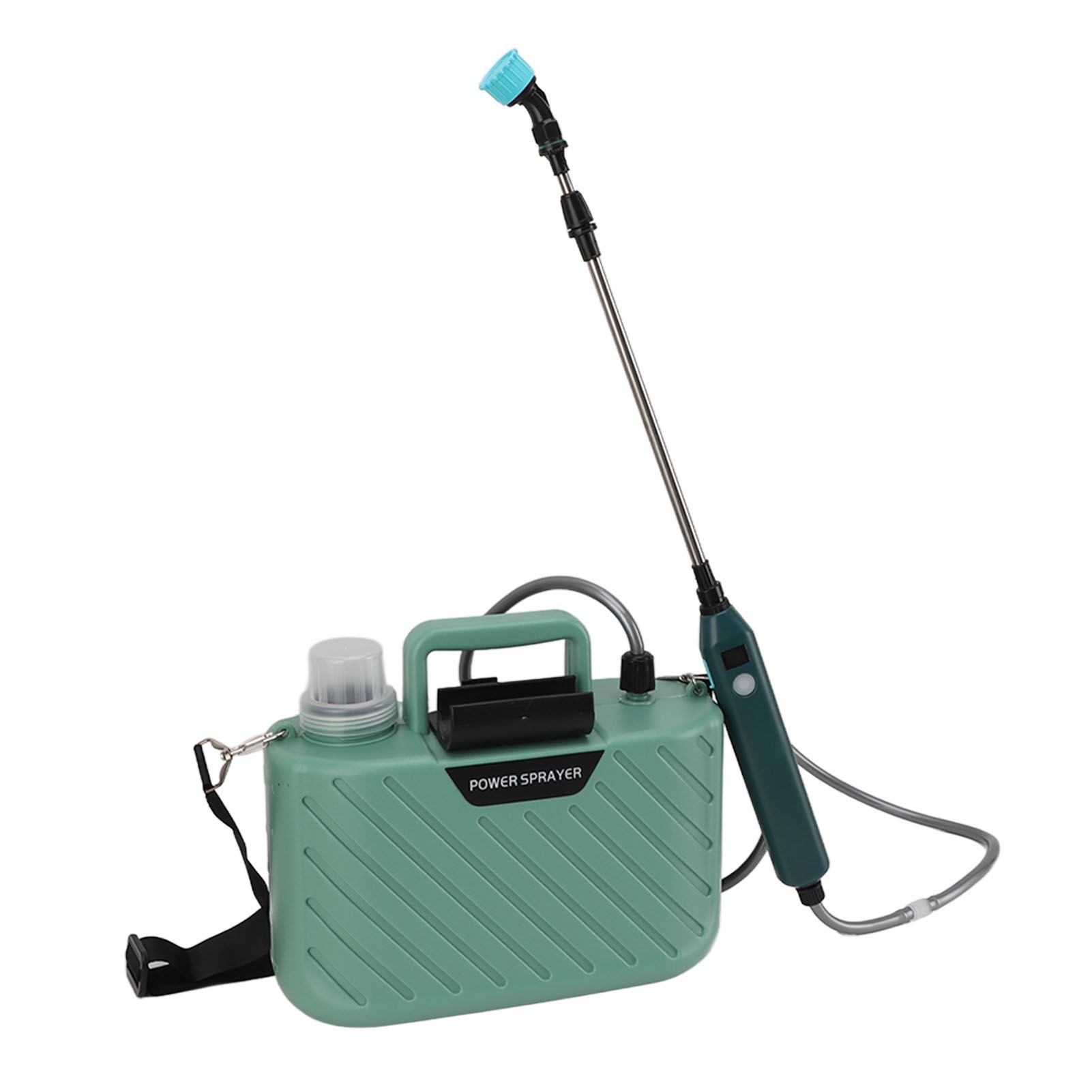 Electric Plant Sprayer Battery Powered 5L with 3 Nozzles Retractable Wand Adjustable Shoudler Strap Garden Sprayer for Lawn Green - Image 5