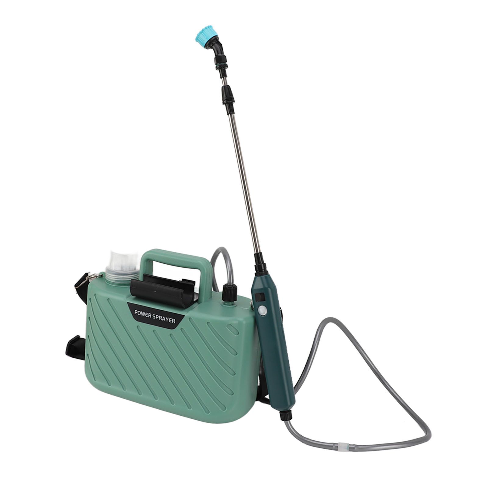 Electric Plant Sprayer Battery Powered 5L with 3 Nozzles Retractable Wand Adjustable Shoudler Strap Garden Sprayer for Lawn Green - Image 6