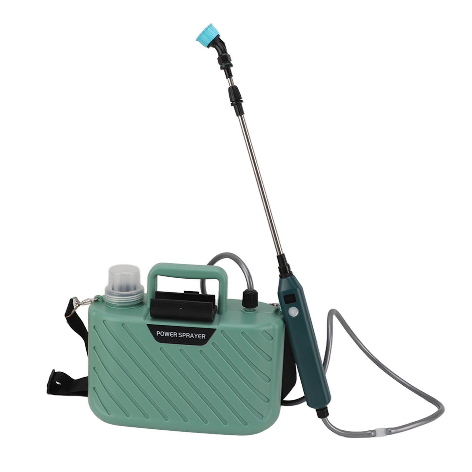 Electric Plant Sprayer Battery Powered 5L with 3 Nozzles Retractable Wand Adjustable Shoudler Strap Garden Sprayer for Lawn Green - Image 7