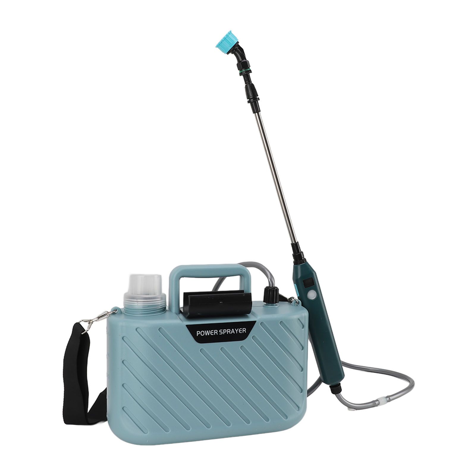 Electric Plant Sprayer Battery Powered 5L with 3 Nozzles Retractable Wand Adjustable Shoudler Strap Garden Sprayer for Lawn Blue - Image 5