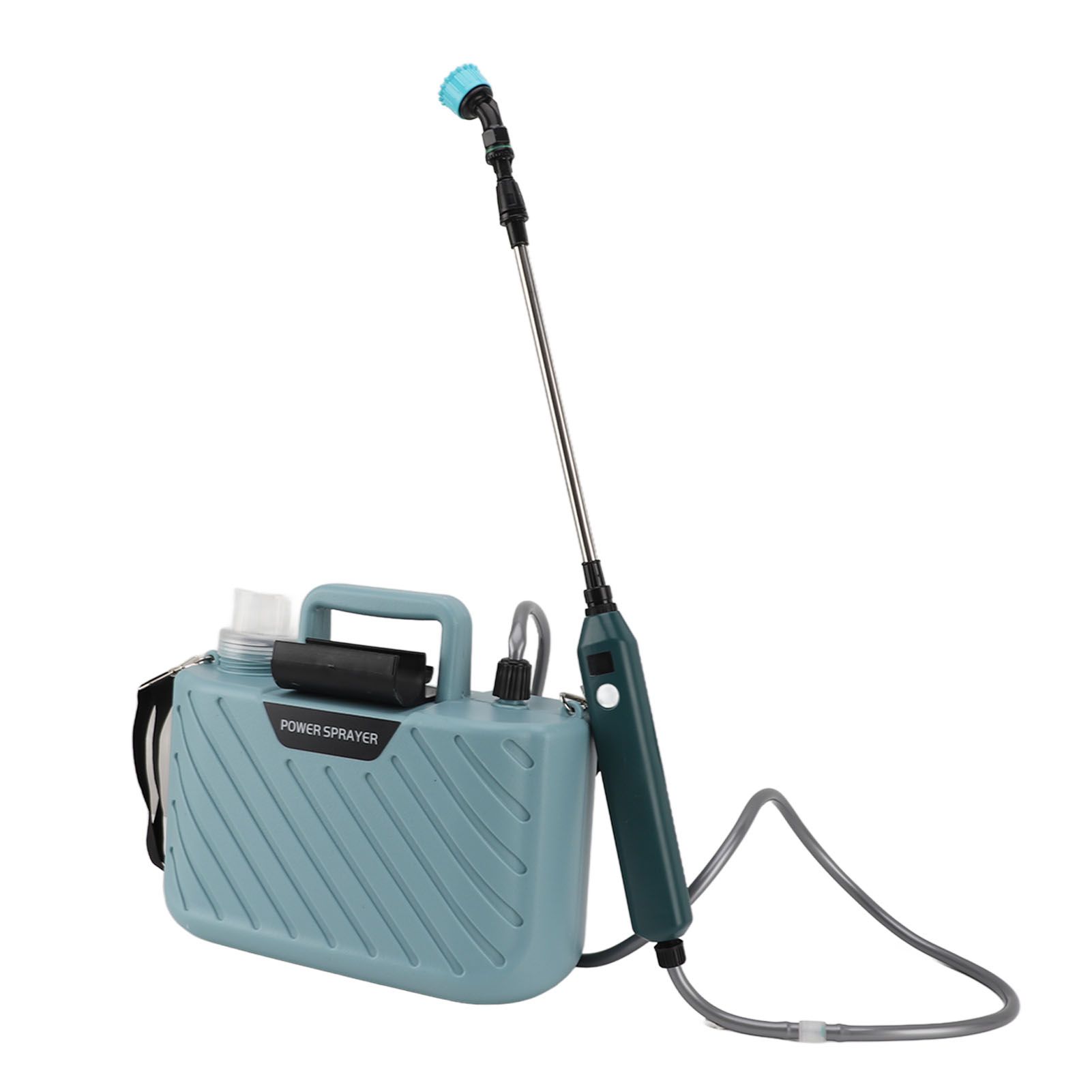 Electric Plant Sprayer Battery Powered 5L with 3 Nozzles Retractable Wand Adjustable Shoudler Strap Garden Sprayer for Lawn Blue - Image 6