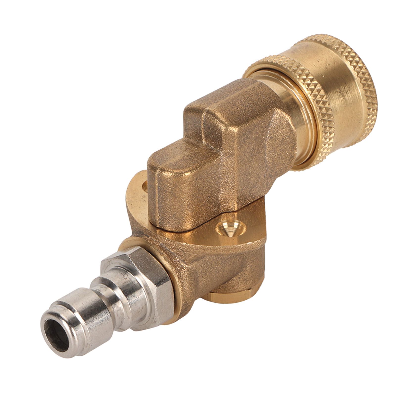 Quick Connecting Pivoting Coupler Attachment 1/4in for Pressure Washer Nozzle Adjustable 4500psi Garden Supplies 5 Level - Image 1
