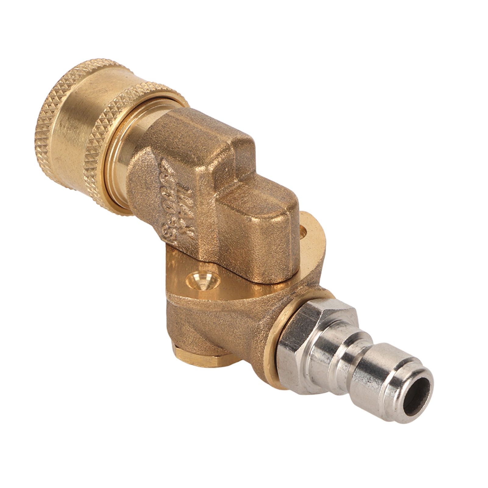 Quick Connecting Pivoting Coupler Attachment 1/4in for Pressure Washer Nozzle Adjustable 4500psi Garden Supplies 5 Level - Image 6