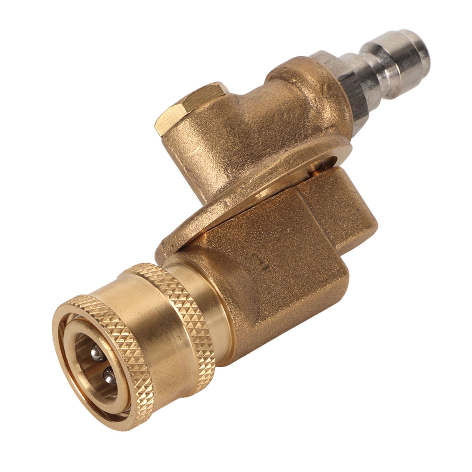 Quick Connecting Pivoting Coupler Attachment 1/4in for Pressure Washer Nozzle Adjustable 4500psi Garden Supplies 7 Level - Image 2