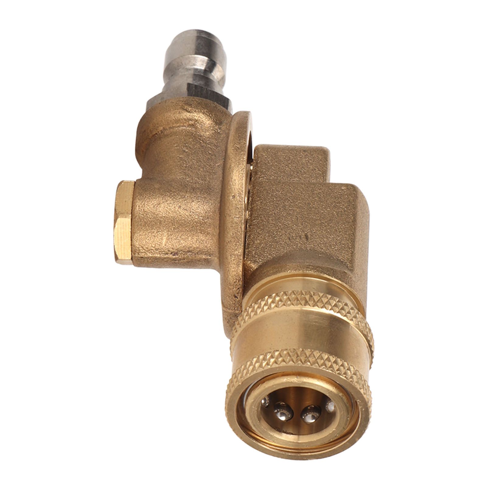 Quick Connecting Pivoting Coupler Attachment 1/4in for Pressure Washer Nozzle Adjustable 4500psi Garden Supplies 7 Level - Image 4