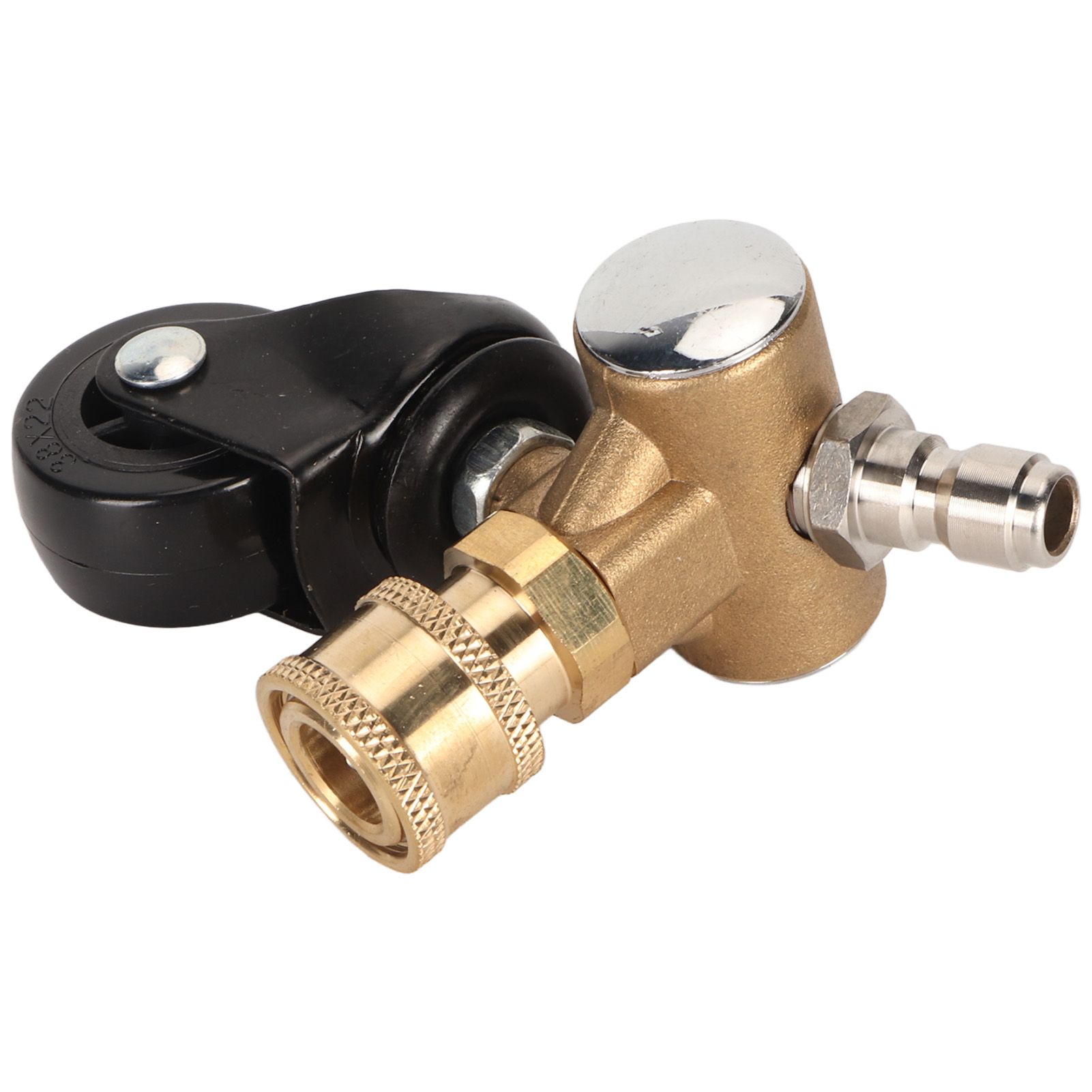 Undercarriage Cleaner Swivel Wheel with 1/4in Quick Connector Brass Pressure Washer Adapter Joint Wheel Attachment for Road Cleaning - Image 3