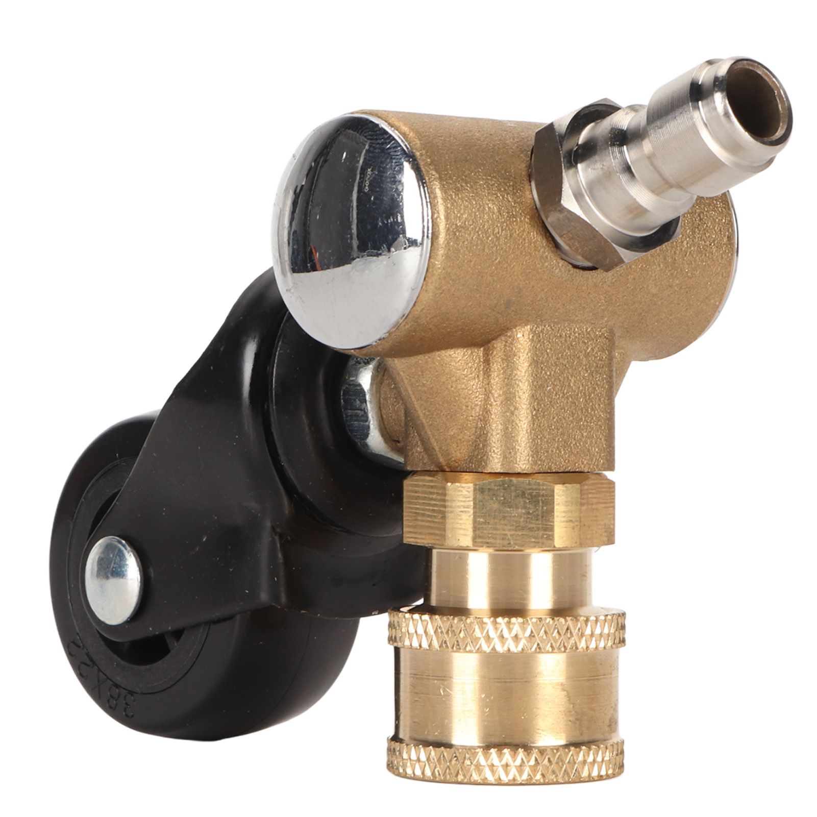 Undercarriage Cleaner Swivel Wheel with 1/4in Quick Connector Brass Pressure Washer Adapter Joint Wheel Attachment for Road Cleaning - Image 5