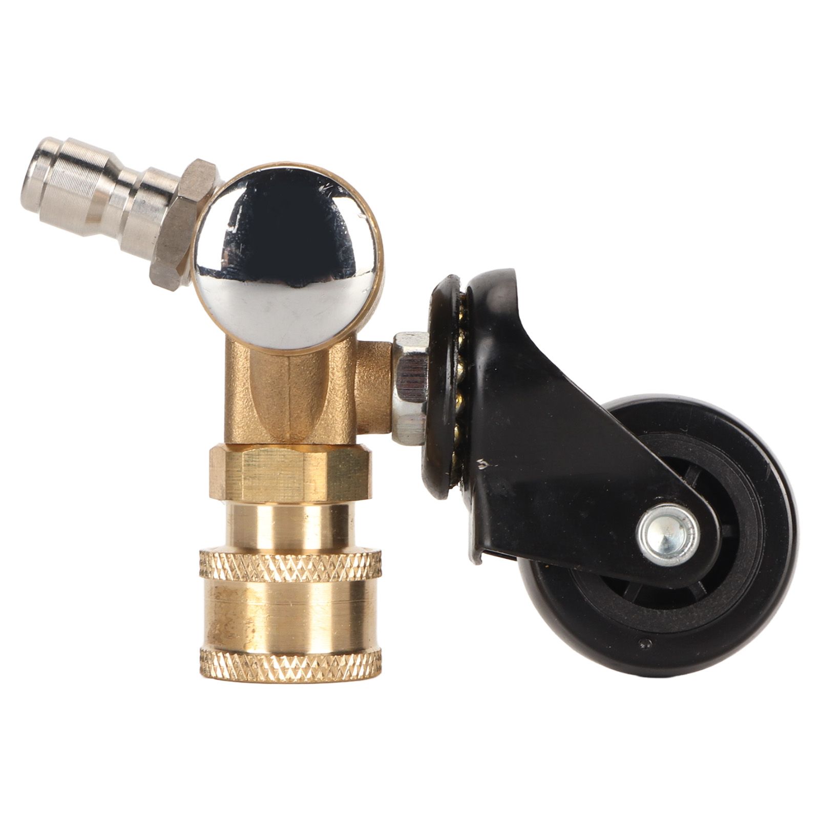 Undercarriage Cleaner Swivel Wheel with 1/4in Quick Connector Brass Pressure Washer Adapter Joint Wheel Attachment for Road Cleaning - Image 6