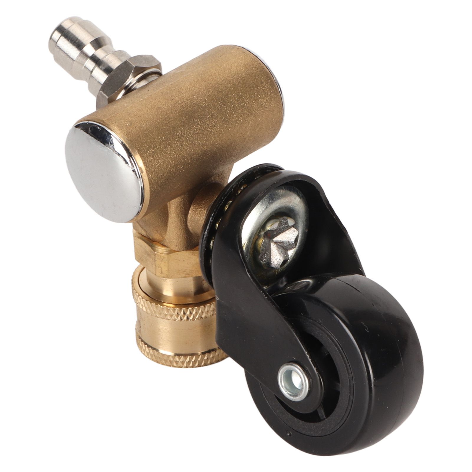 Undercarriage Cleaner Swivel Wheel with 1/4in Quick Connector Brass Pressure Washer Adapter Joint Wheel Attachment for Road Cleaning - Image 7