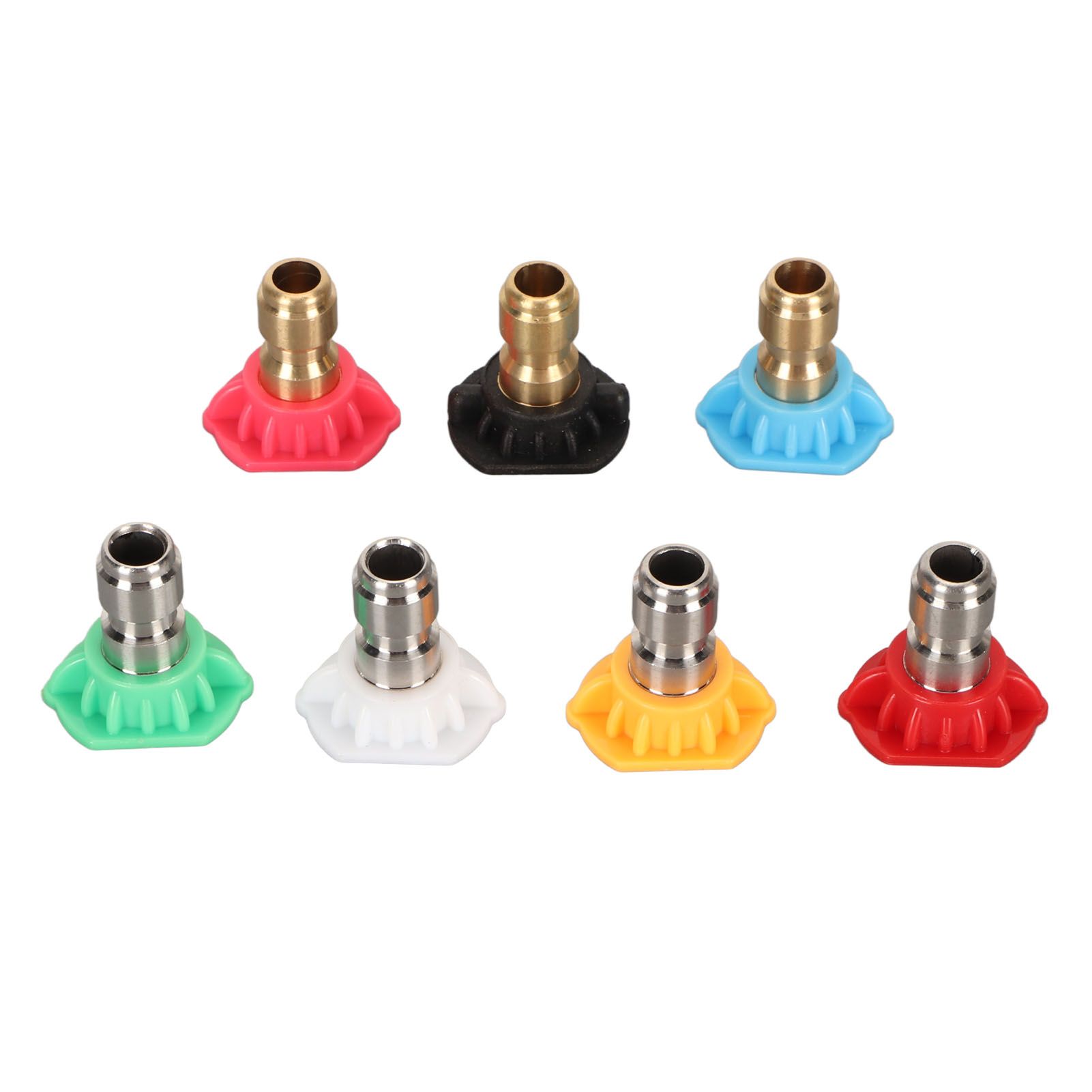 High Pressure Water Gun Nozzle 1/4 Inch 7 Colors Fan Shaped Multifunctional Pressure Washer Spray Nozzle - Image 1