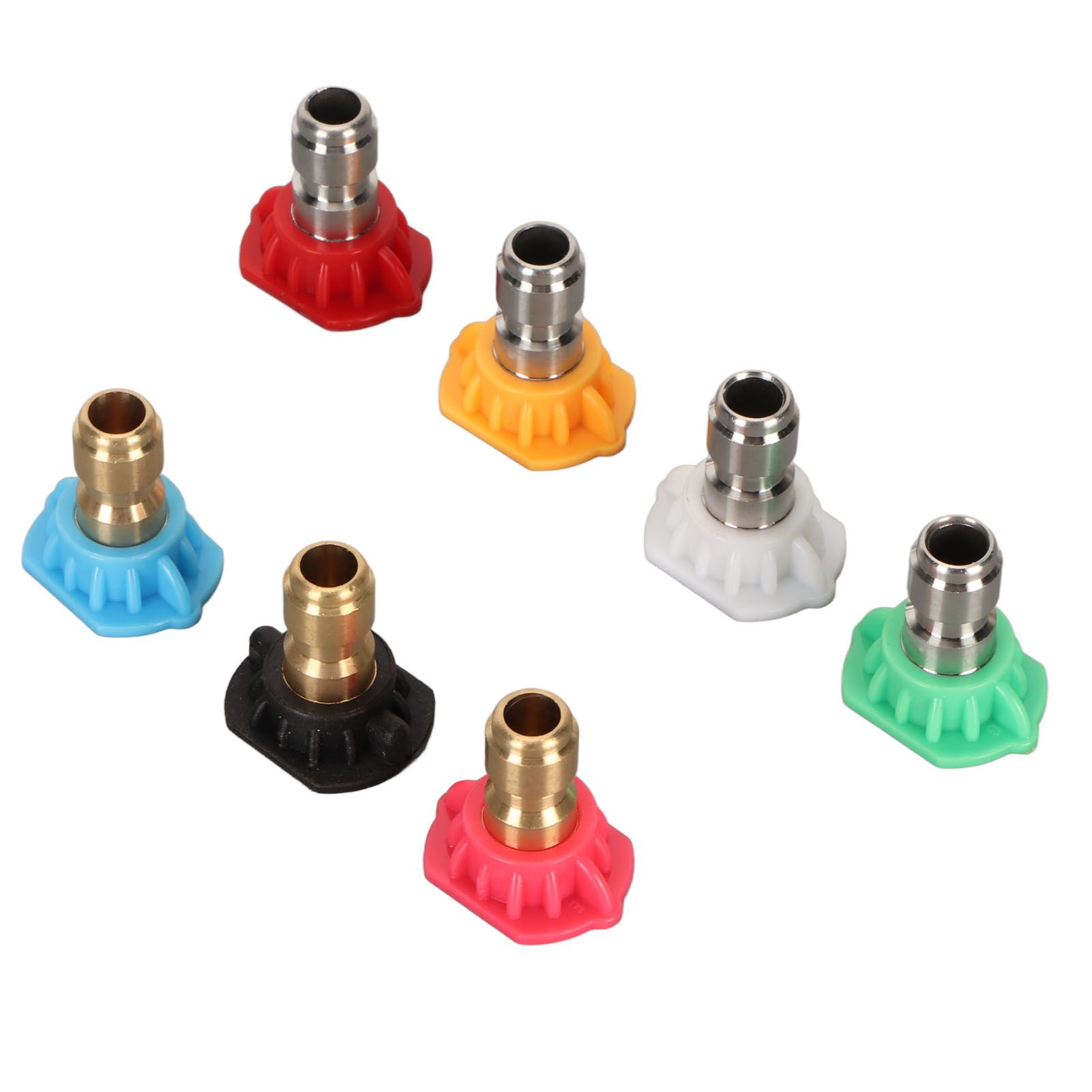 High Pressure Water Gun Nozzle 1/4 Inch 7 Colors Fan Shaped Multifunctional Pressure Washer Spray Nozzle - Image 3