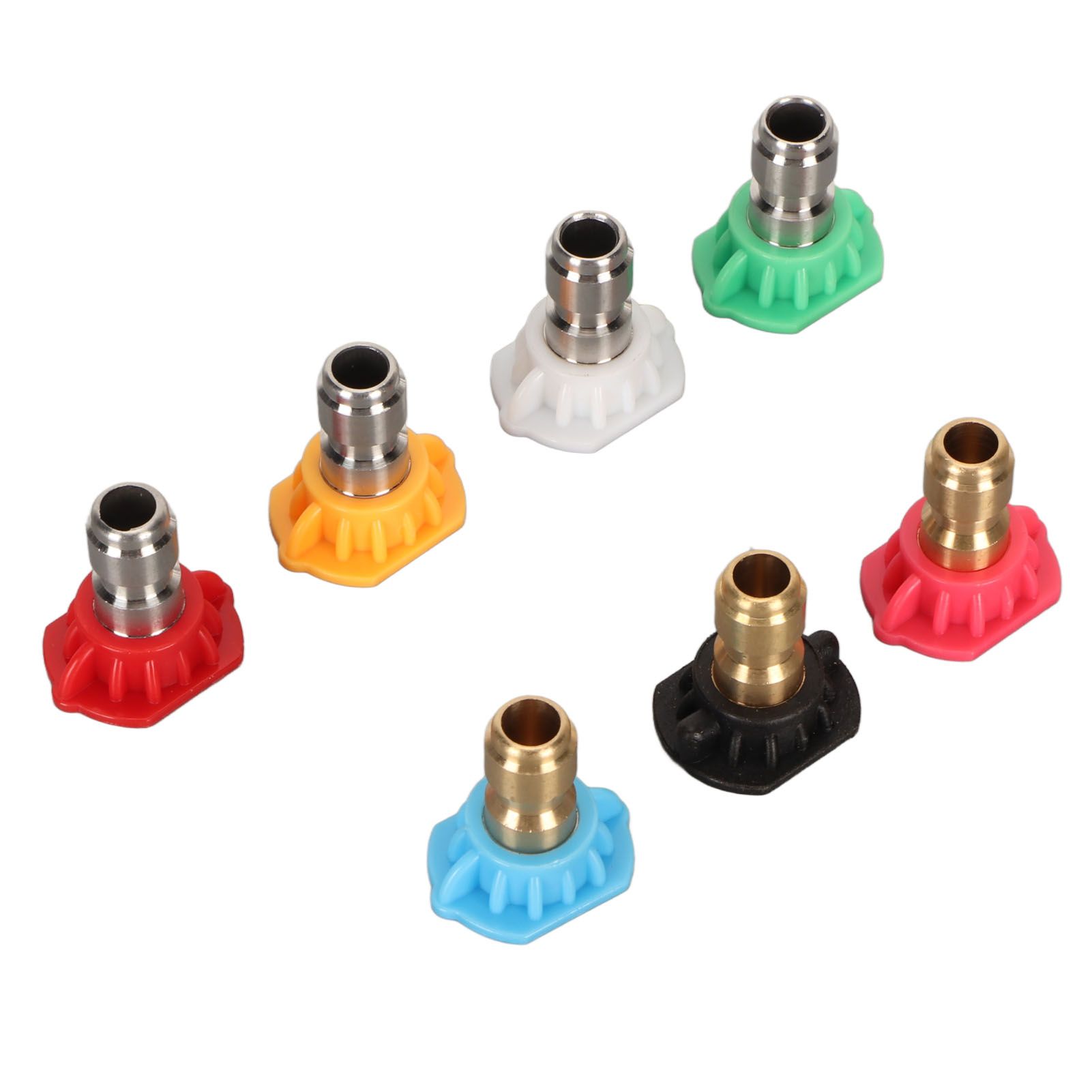 High Pressure Water Gun Nozzle 1/4 Inch 7 Colors Fan Shaped Multifunctional Pressure Washer Spray Nozzle - Image 4