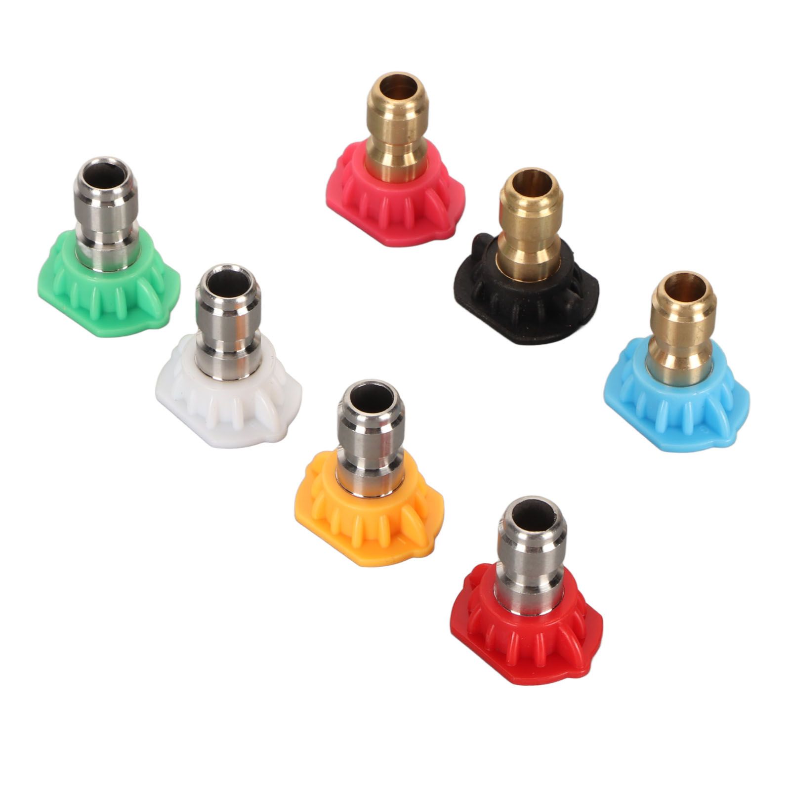 High Pressure Water Gun Nozzle 1/4 Inch 7 Colors Fan Shaped Multifunctional Pressure Washer Spray Nozzle - Image 5