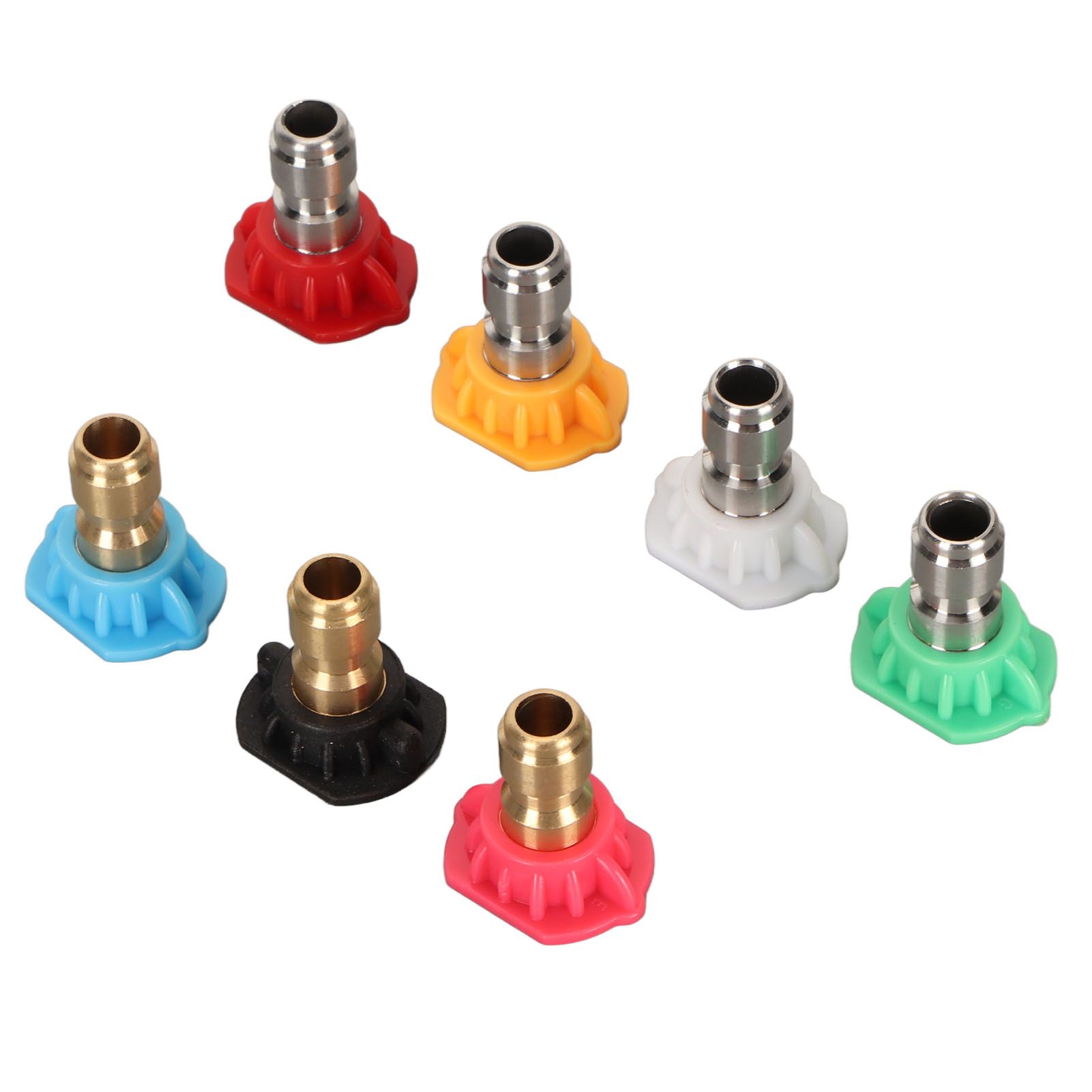 High Pressure Water Gun Nozzle 1/4 Inch 7 Colors Fan Shaped Multifunctional Pressure Washer Spray Nozzle - Image 7