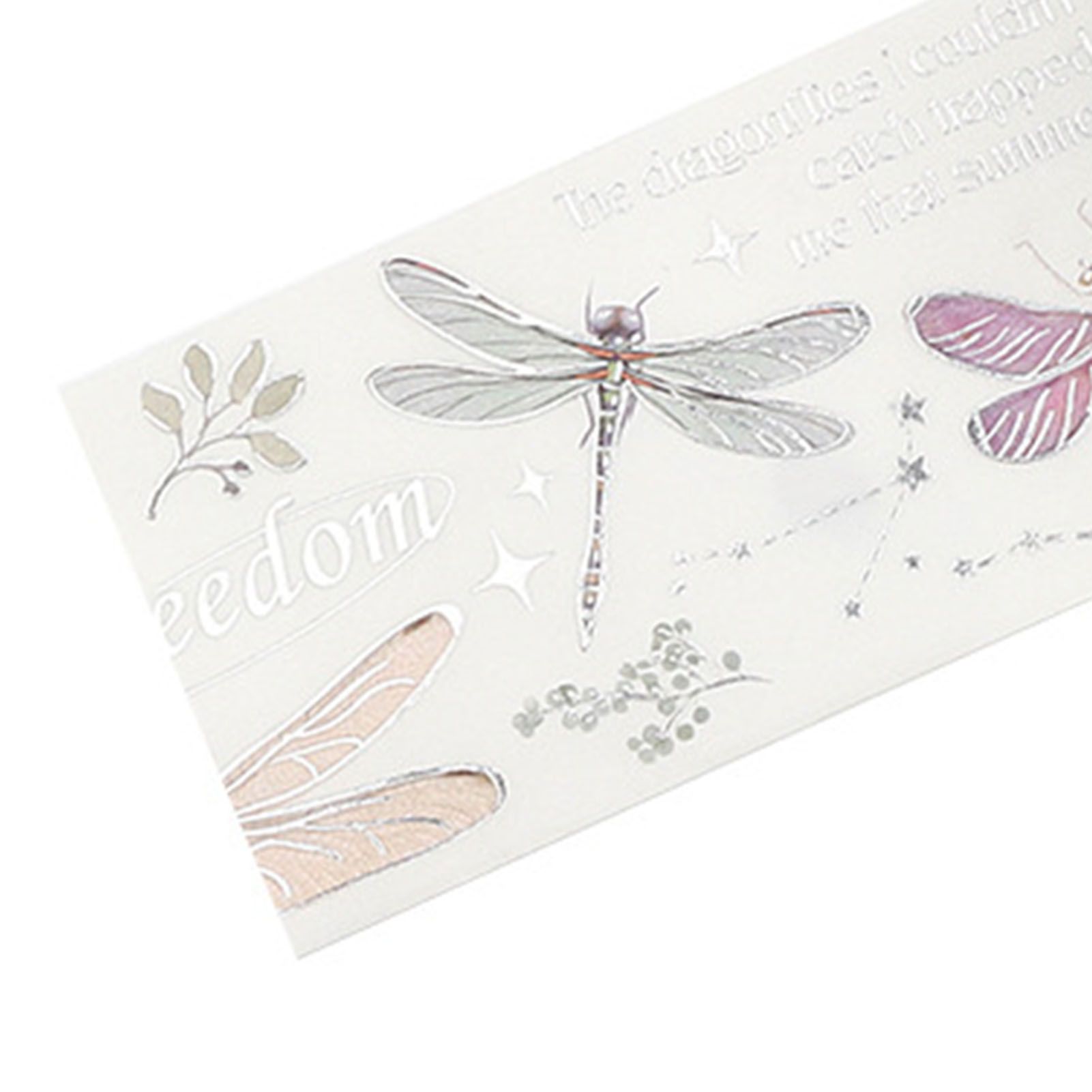 Decorative Tapes Strong Adhesion Silver Feather Plants Versatile Hand Account Decorative Tape for Notebooks Photo Album DIY - Image 7