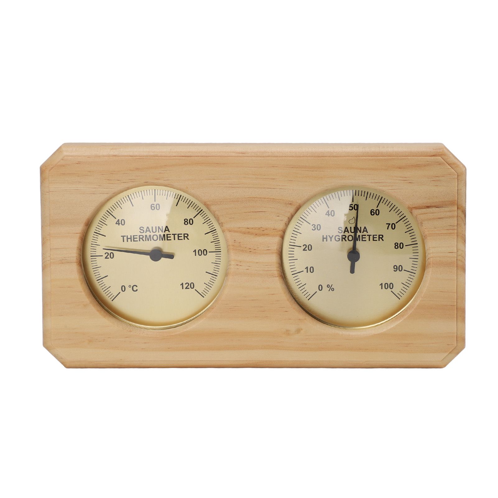Wooden Sauna Thermometer Hygrometer 2 in 1 Humidity Temperature Measurement Indoor Thermometer Humidity Gauge for Hotel Sauna Room - Image 1