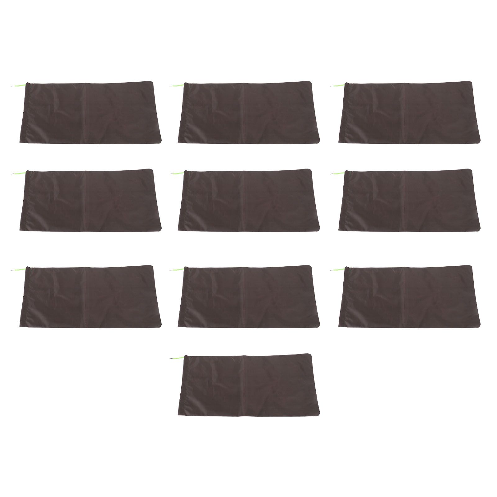 10PCS Sandless Sand Bags Drawstring Flood Water Barriers Polyester 9.8x19.7in Dam Bag for Basement Garage Anti Flood Coffee - Image 1