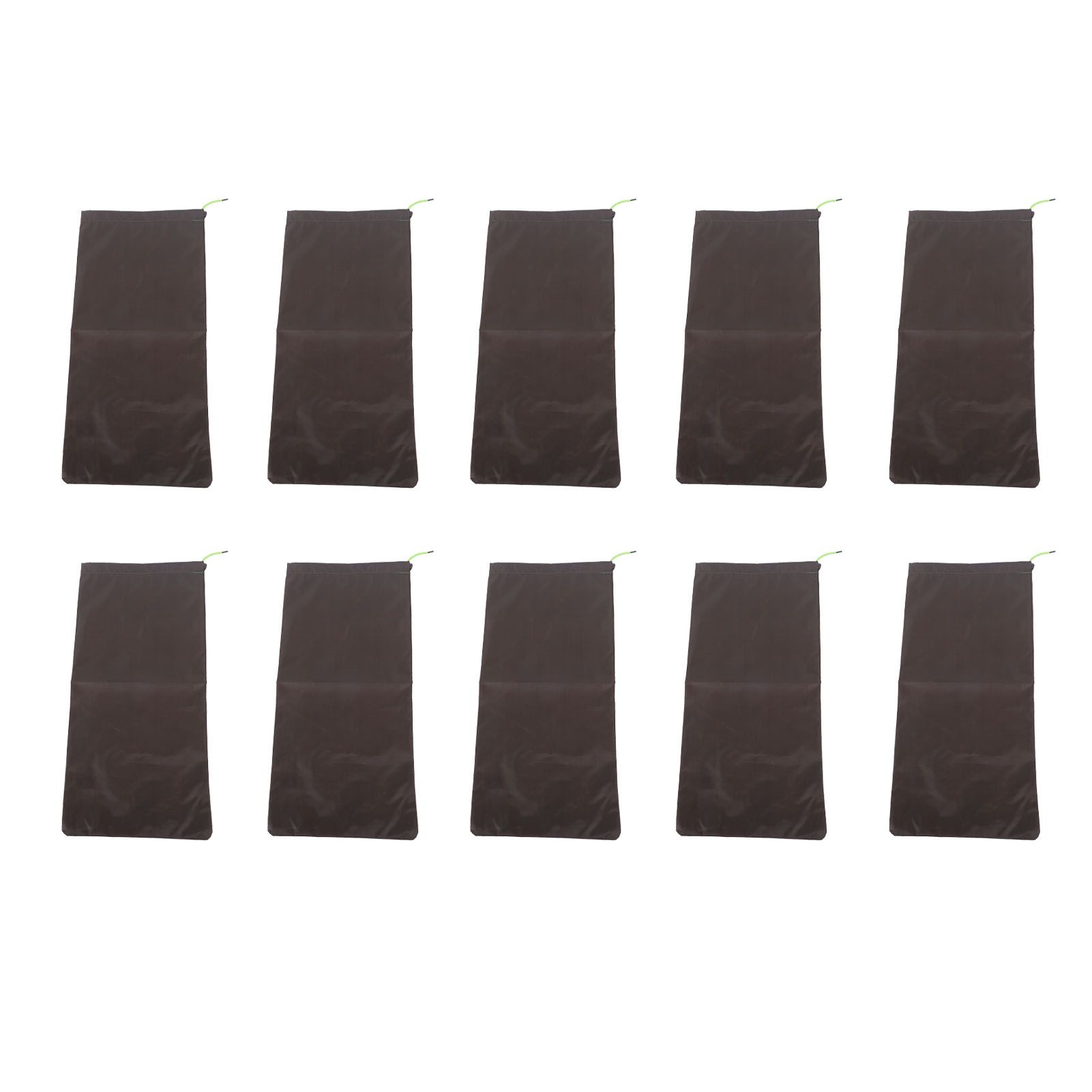 10PCS Sandless Sand Bags Drawstring Flood Water Barriers Polyester 9.8x19.7in Dam Bag for Basement Garage Anti Flood Coffee - Image 3